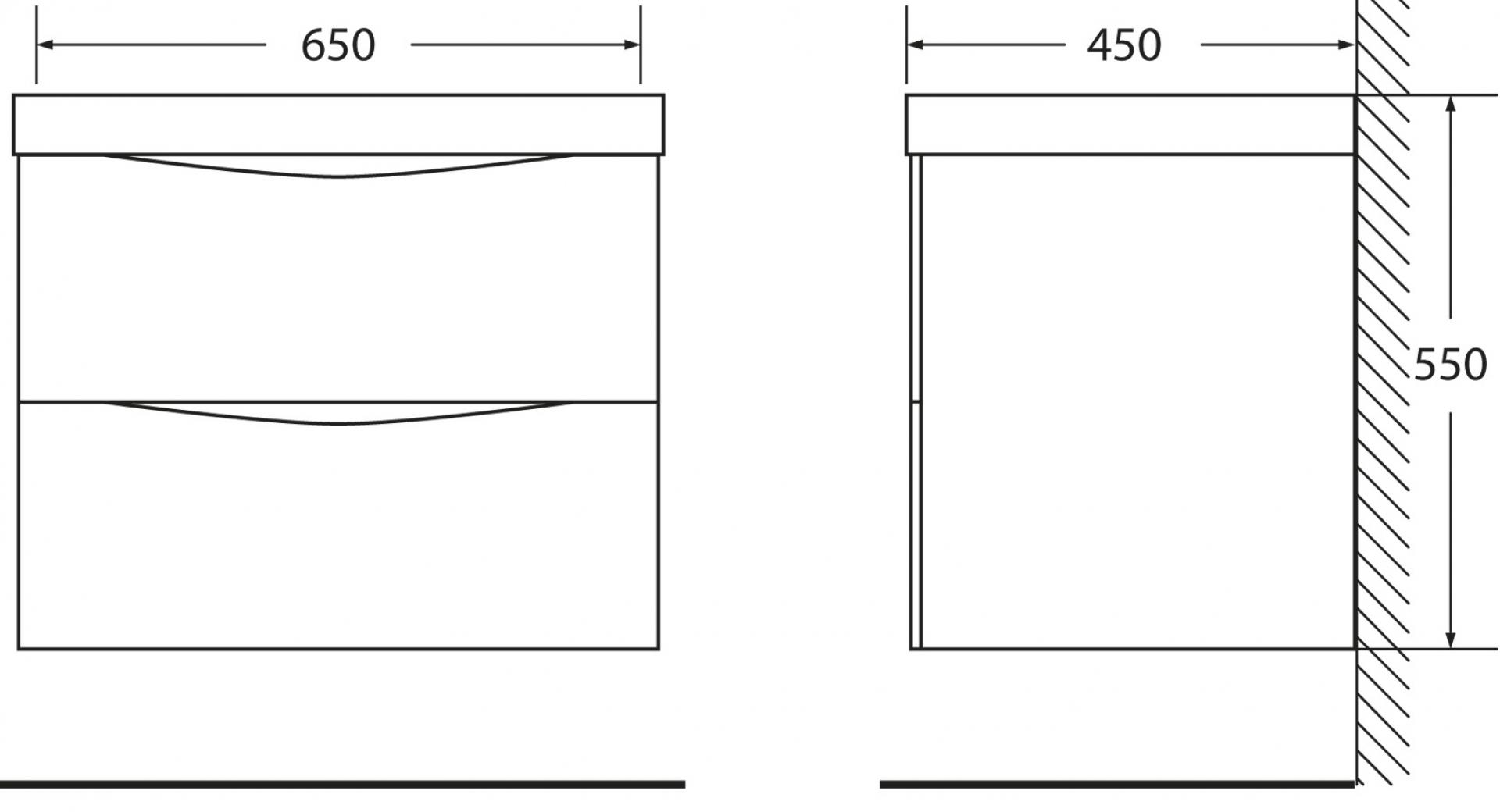 Тумба с раковиной BelBagno Marino 65 bianco opaco