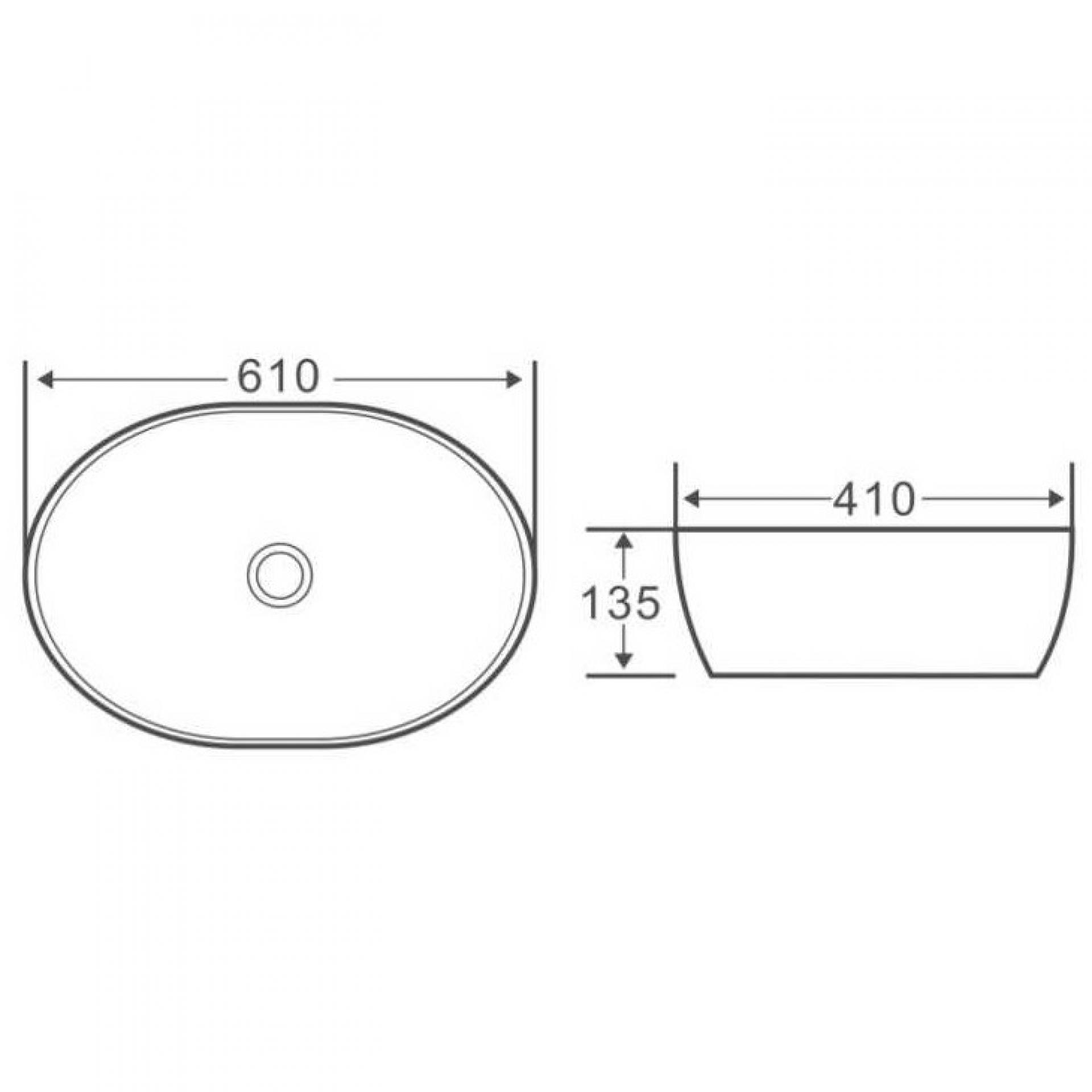 Раковина накладная 61 см Belbagno BB1348