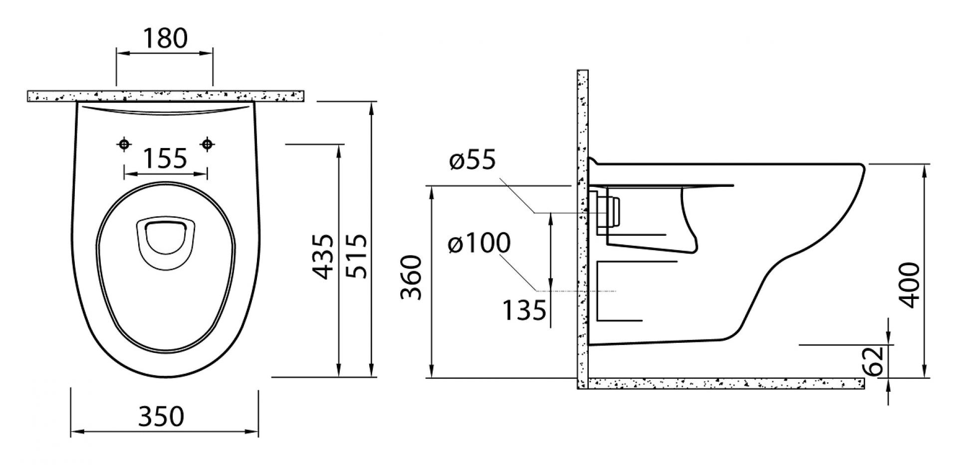 Унитаз подвесной BelBagno Linea BB9363CH