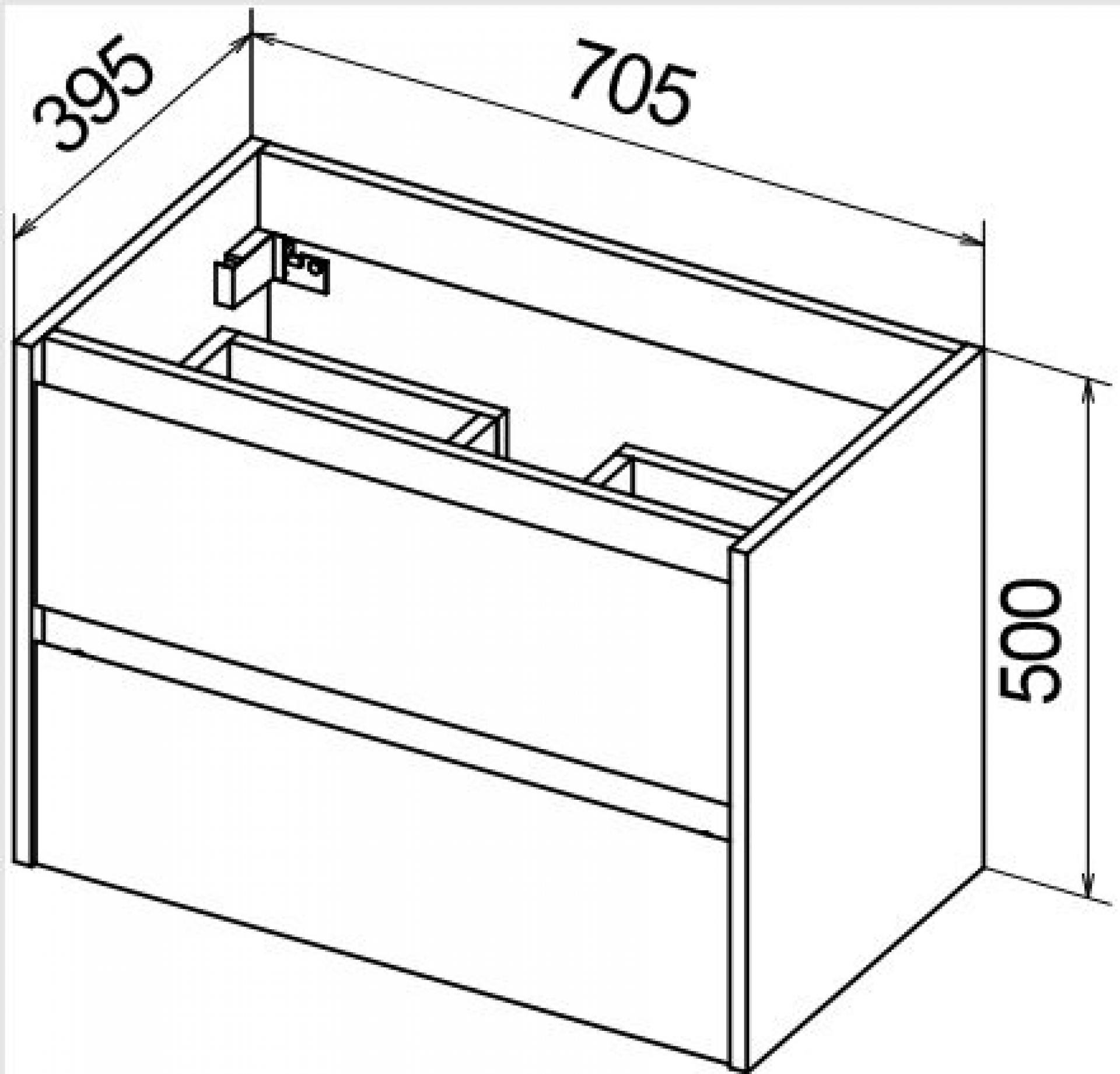 Тумба для комплекта BelBagno KRAFT 39-700/390-2C-SO-PP pino pasadena