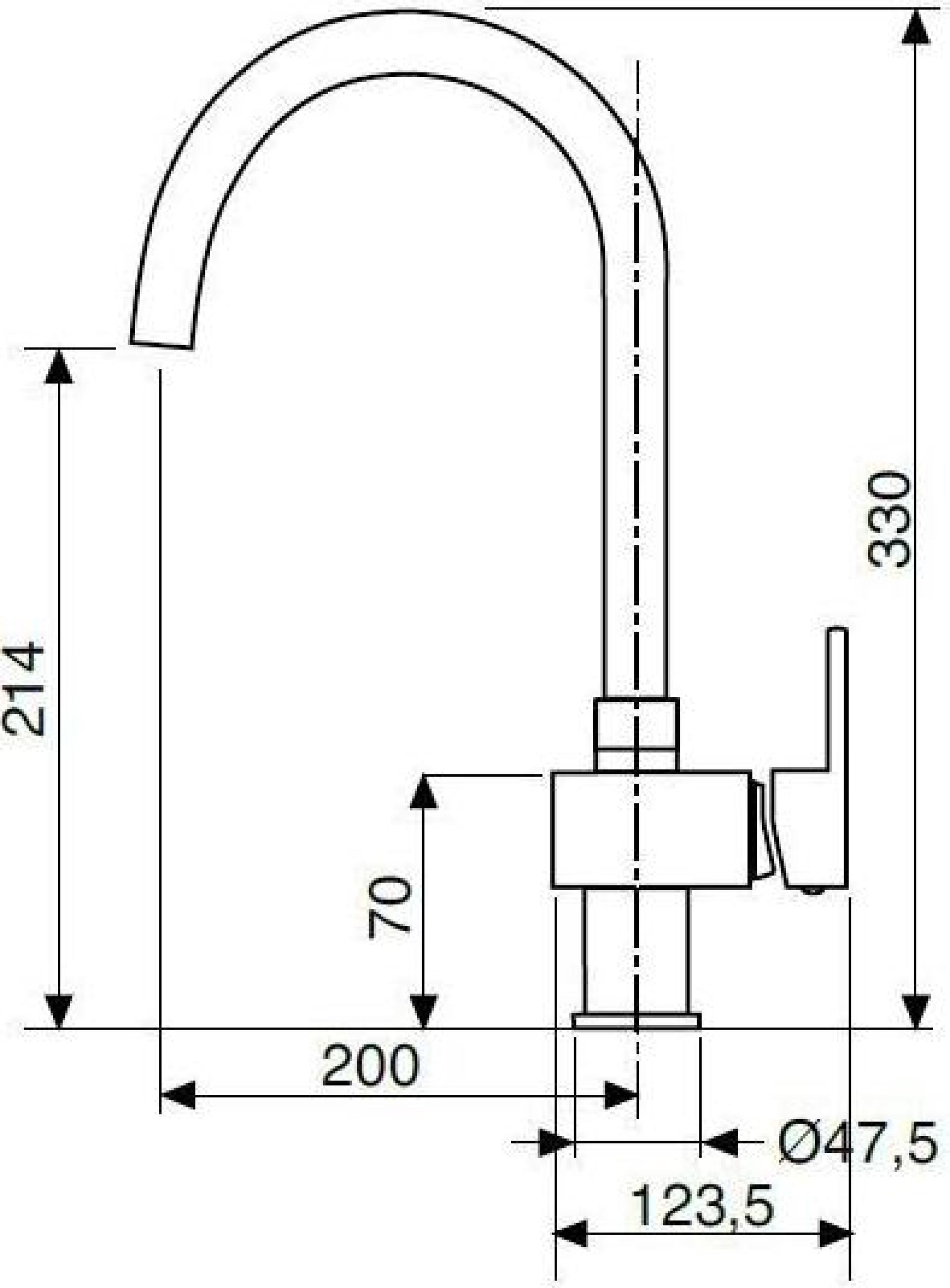 Смеситель для раковины Cezares UNIKA-LSM1-A-03/24-W0, золото