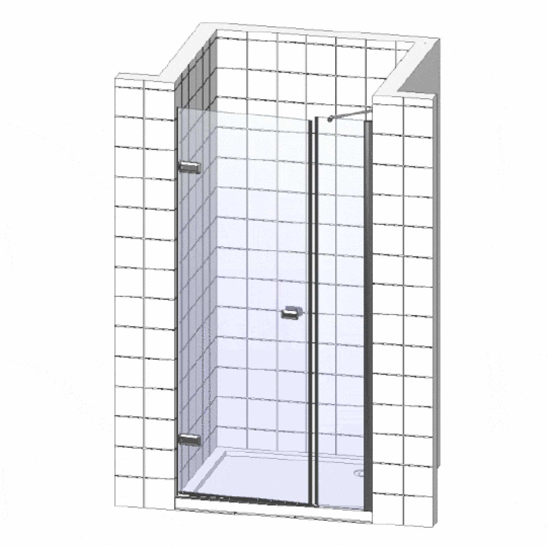 Душевая дверь в нишу Cezares ECO-O-B-1-95-C-Cr стекло прозрачное