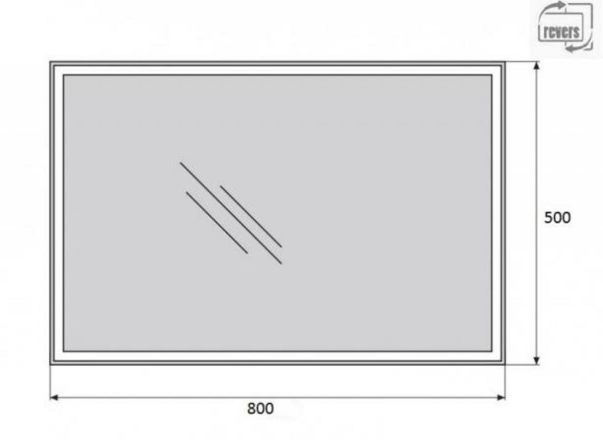 Зеркало BelBagno SPC-GRT-500-800-LED-BTN