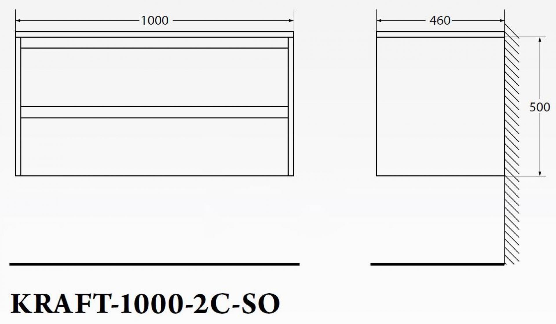 Тумба для комплекта BelBagno Kraft-1000-2C-SO-RT