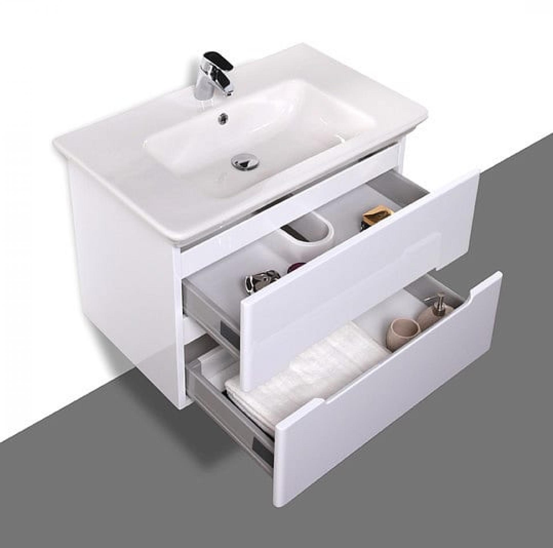 Тумба для комплекта BelBagno TORINO-800-2C-SO-BL bianco lucido