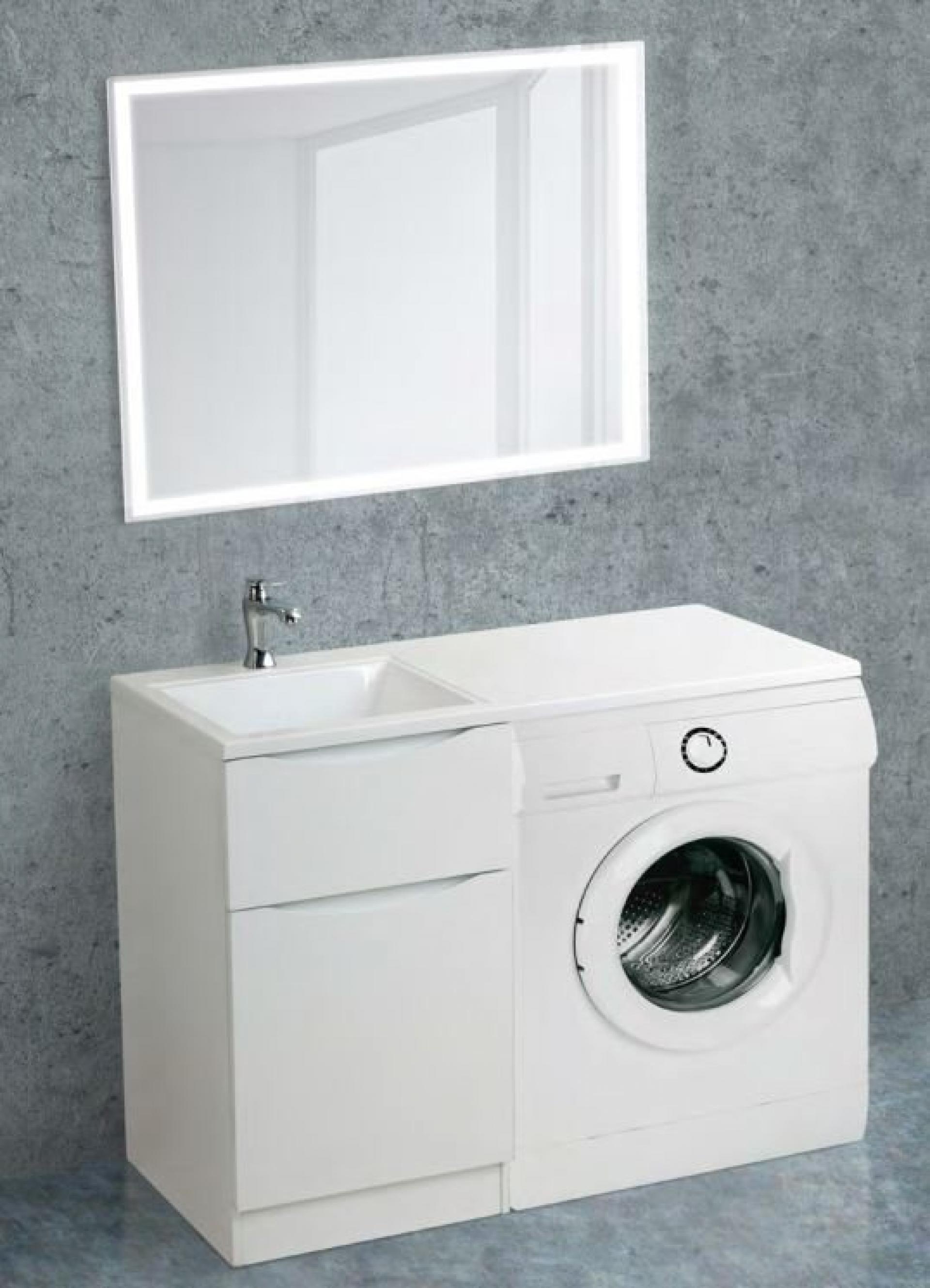 Тумба для комплекта BelBagno LAVANDERIA-580/1200-2C-PIA-BL bianco lucido