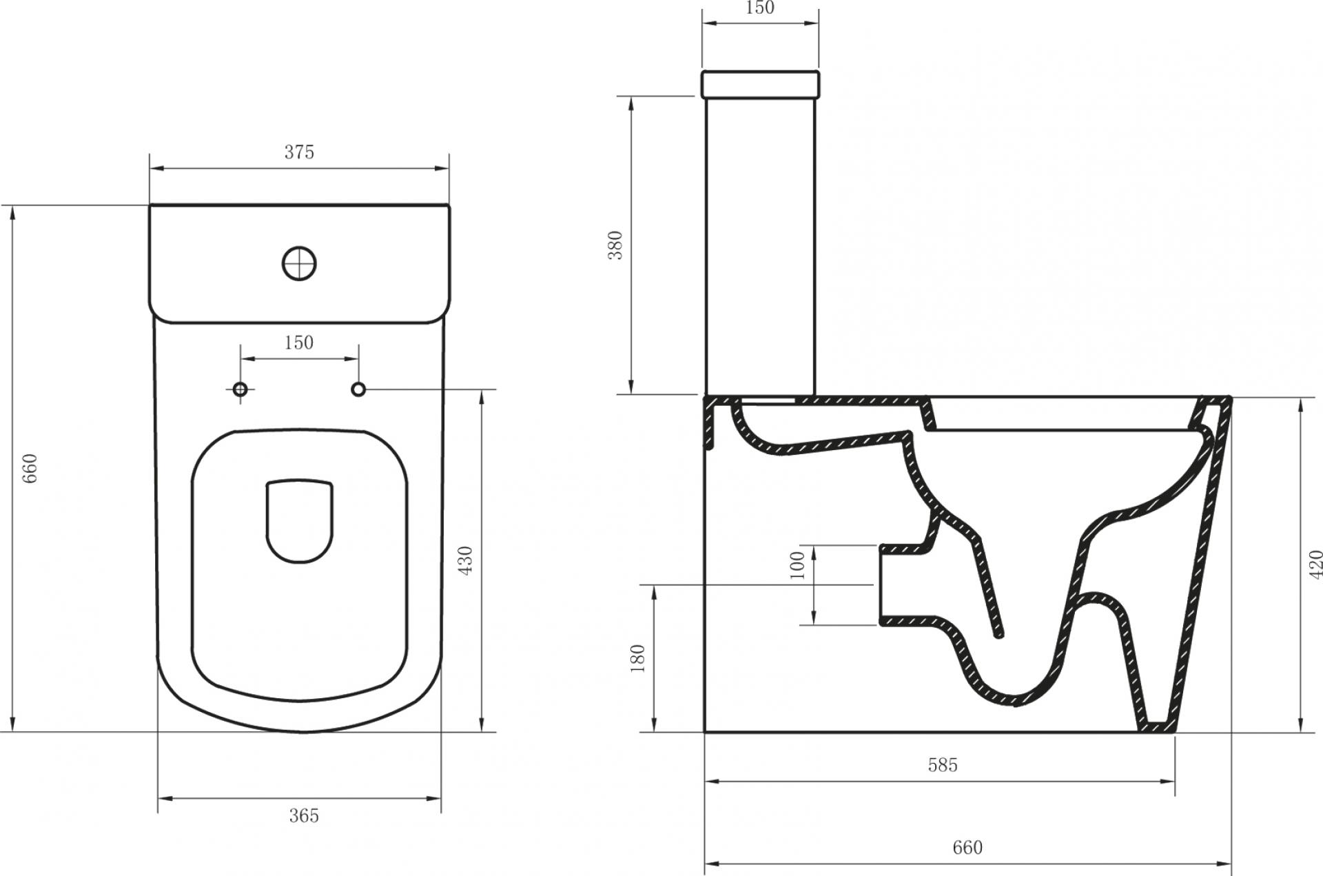 Унитаз-компакт BelBagno Albano BB120CP с бачком BB120T