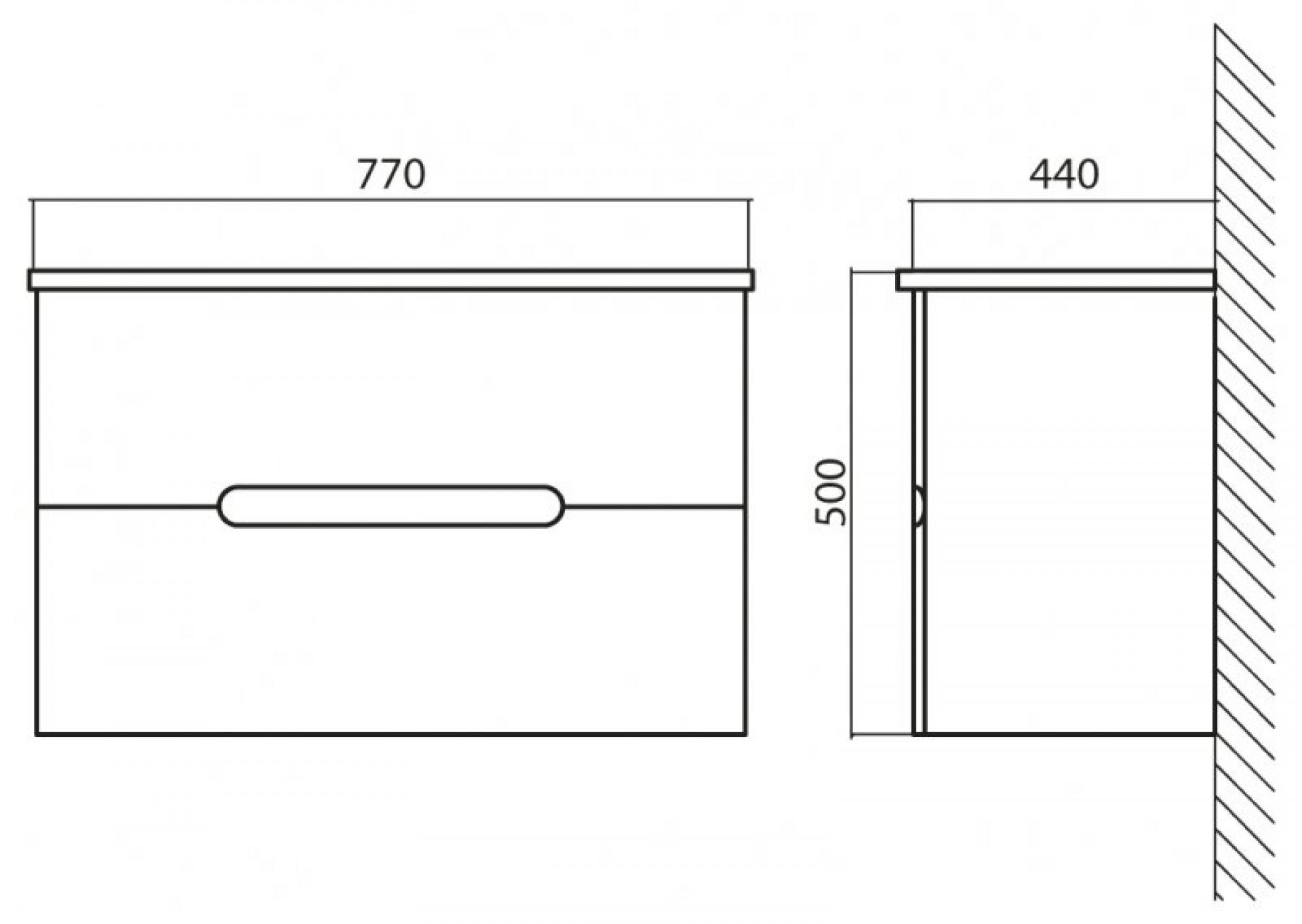 Тумба для комплекта BelBagno LUXURY/SOFT-800-2C-SO-BL-P bianco lucido