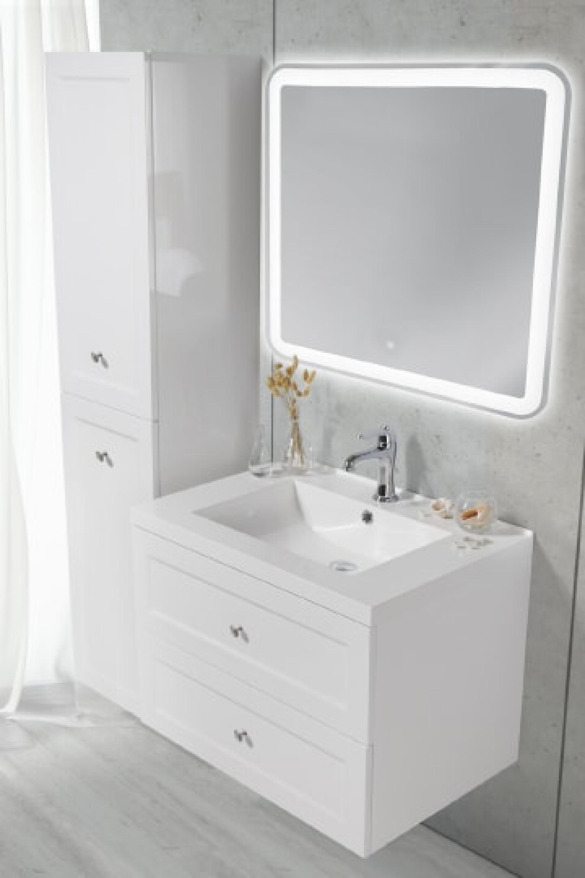 Тумба для комплекта BelBagno DUBLIN-850-2C-SO-BL bianco lucido