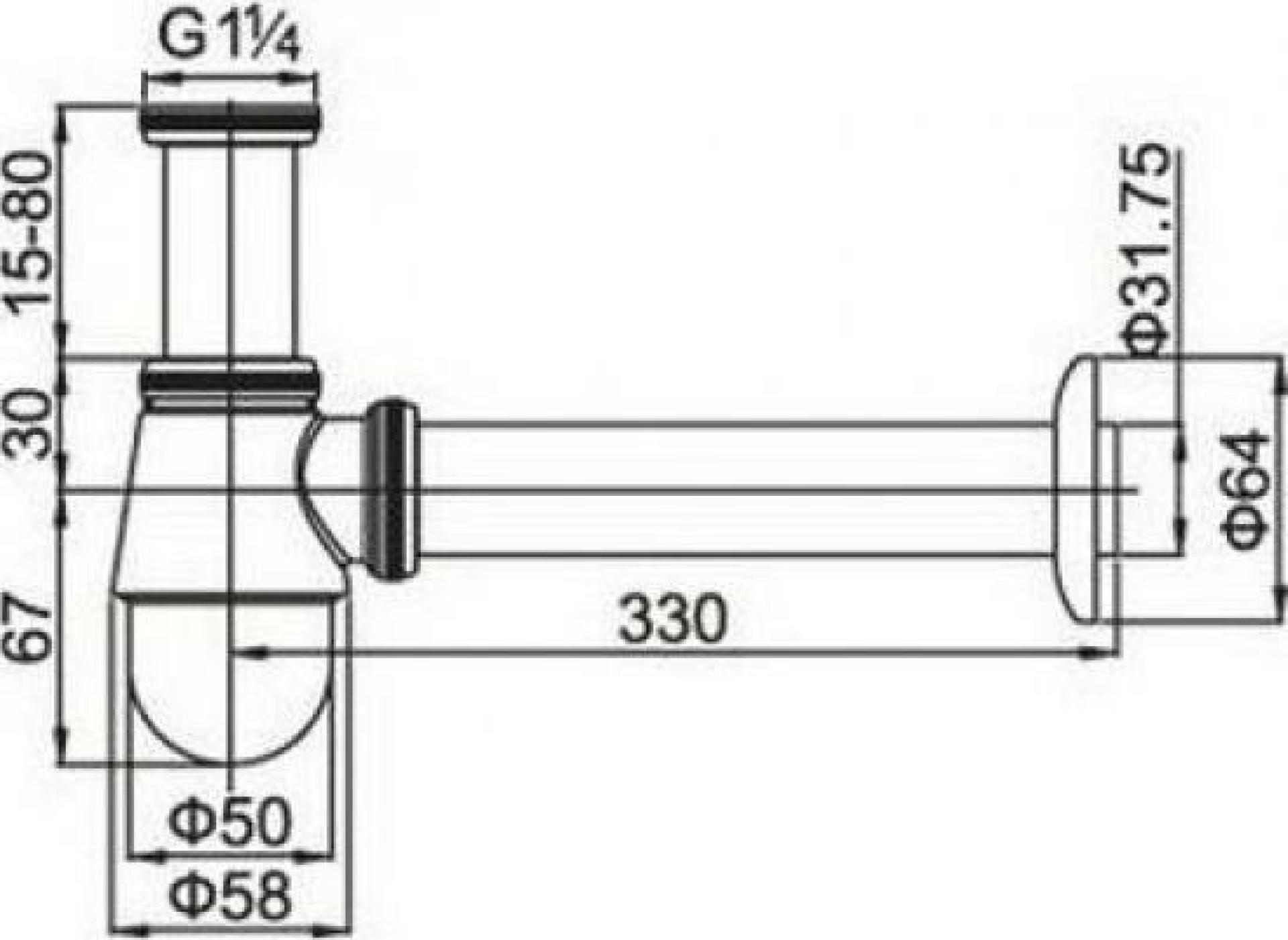 Сифон для раковины Cezares CZR-SB3-03, золото