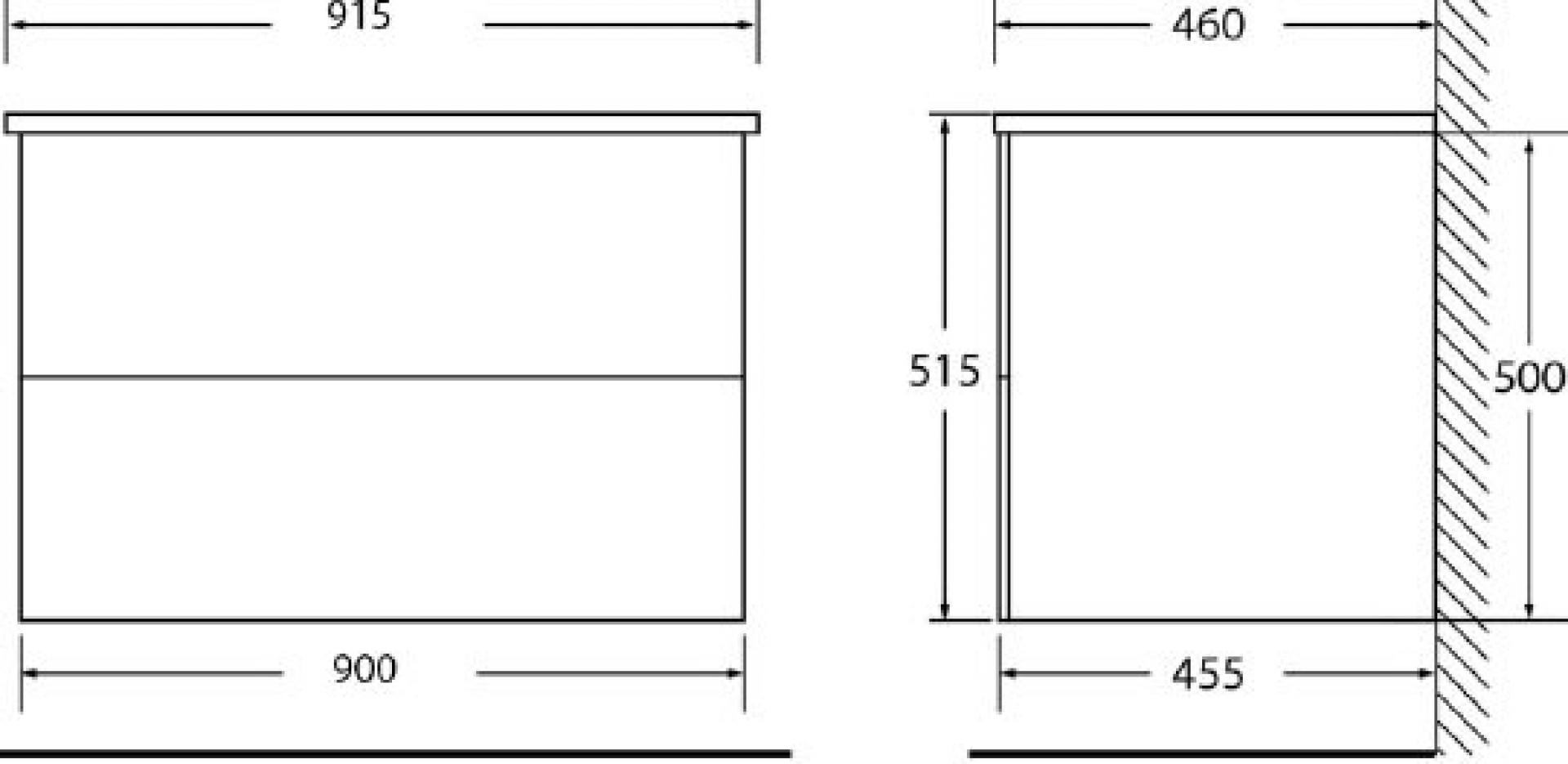 Тумба для комплекта BelBagno ETNA-900-2C-SO-RG-P rovere grigio