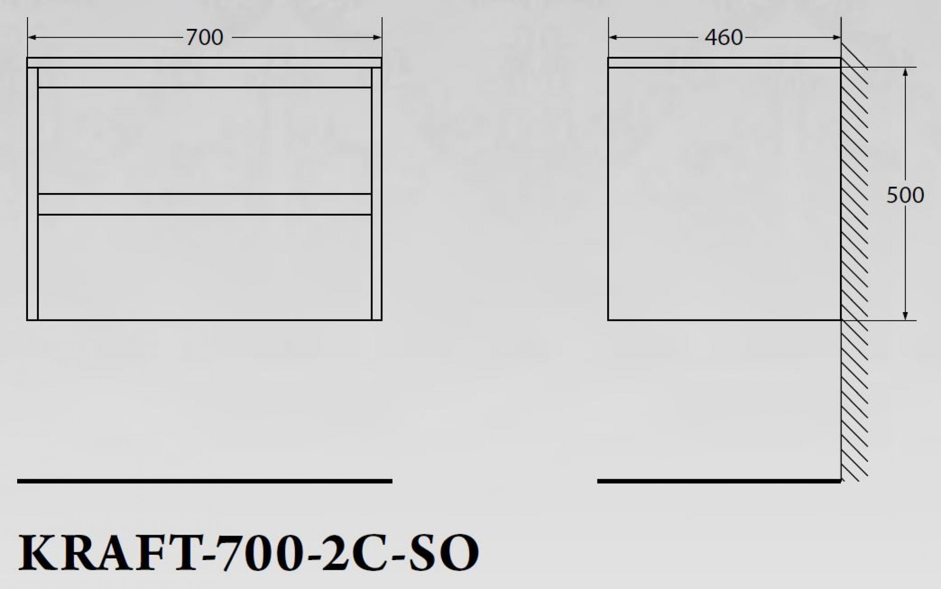 Тумба для комплекта BelBagno Kraft-700-2C-SO-RNN