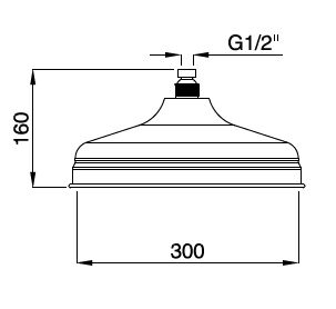 Верхний душ Cezares Czr CZR-U-SP8-30-01 хром