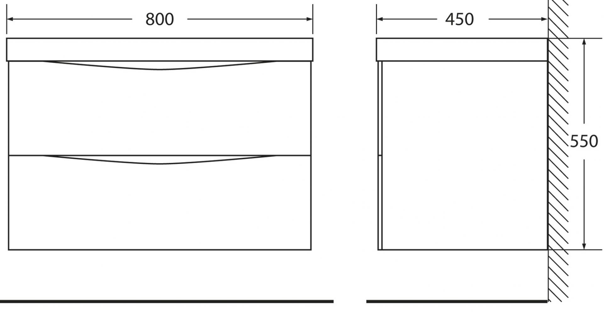 Мебель для ванной BelBagno Marino 80 crema opaco