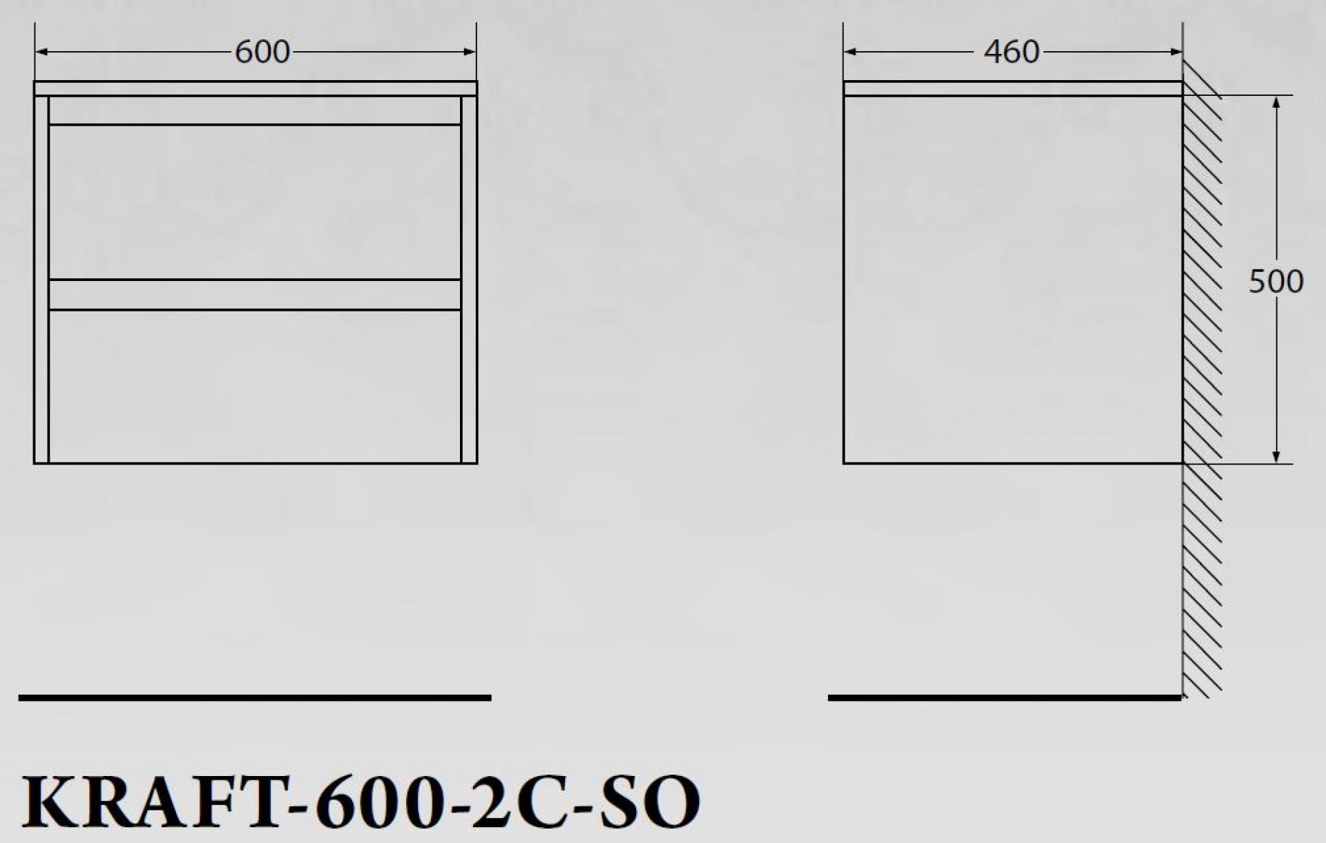 Тумба для комплекта BelBagno Kraft-600-2C-SO-RT