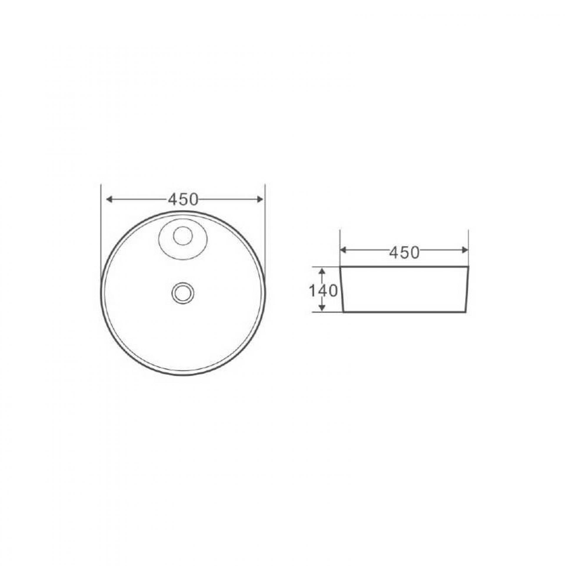 Раковина накладная 45 см Belbagno BB1306