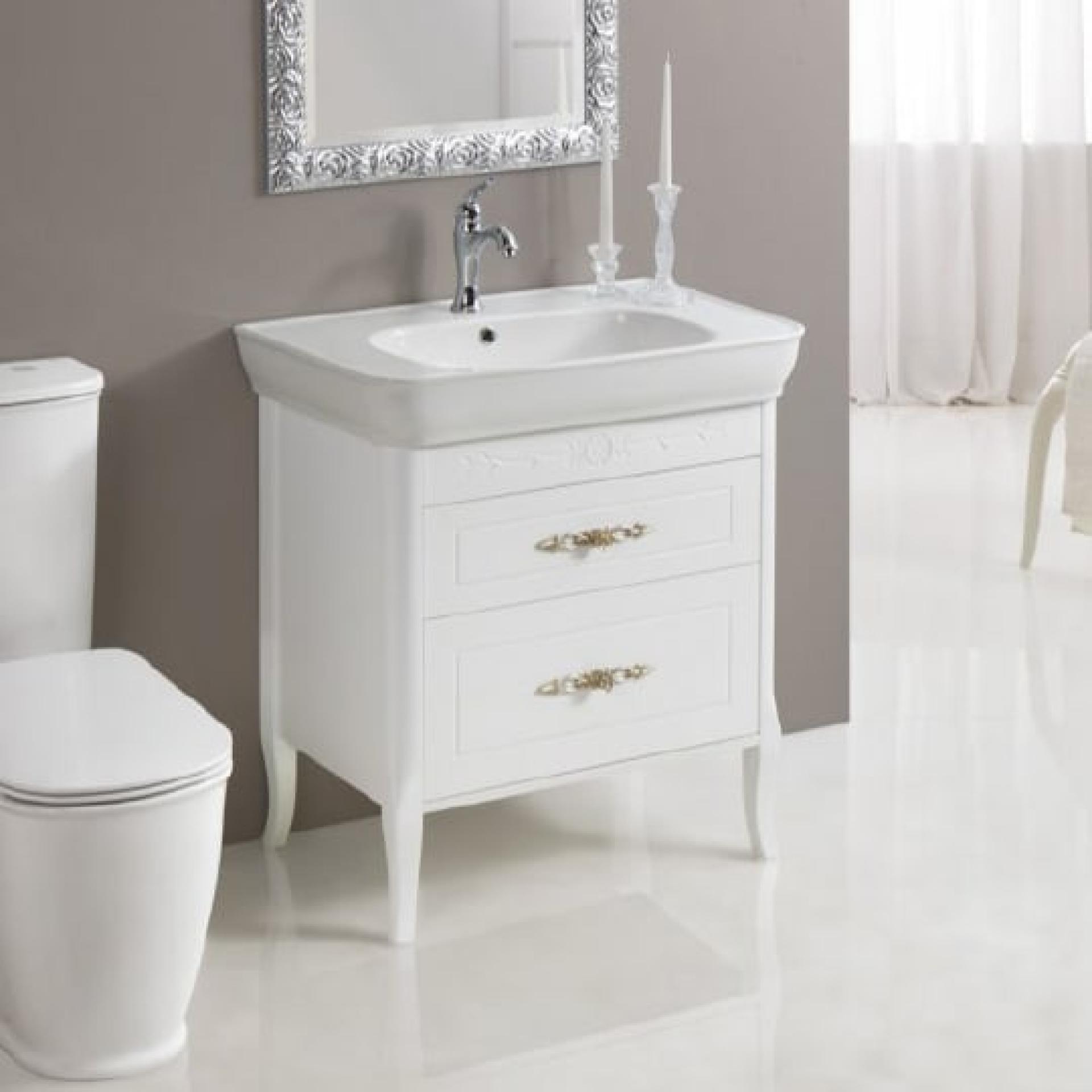 Тумба для комплекта BelBagno PRADO-800-2C-PIA2-BL bianco lucido