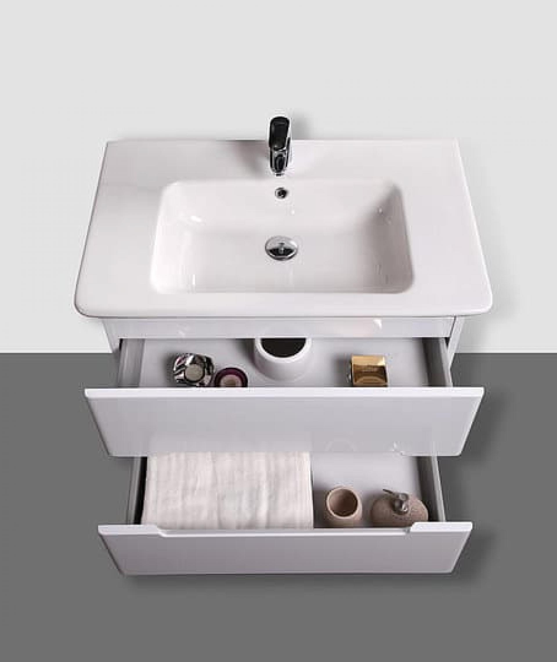 Тумба для комплекта BelBagno TORINO-800-2C-SO-BL bianco lucido