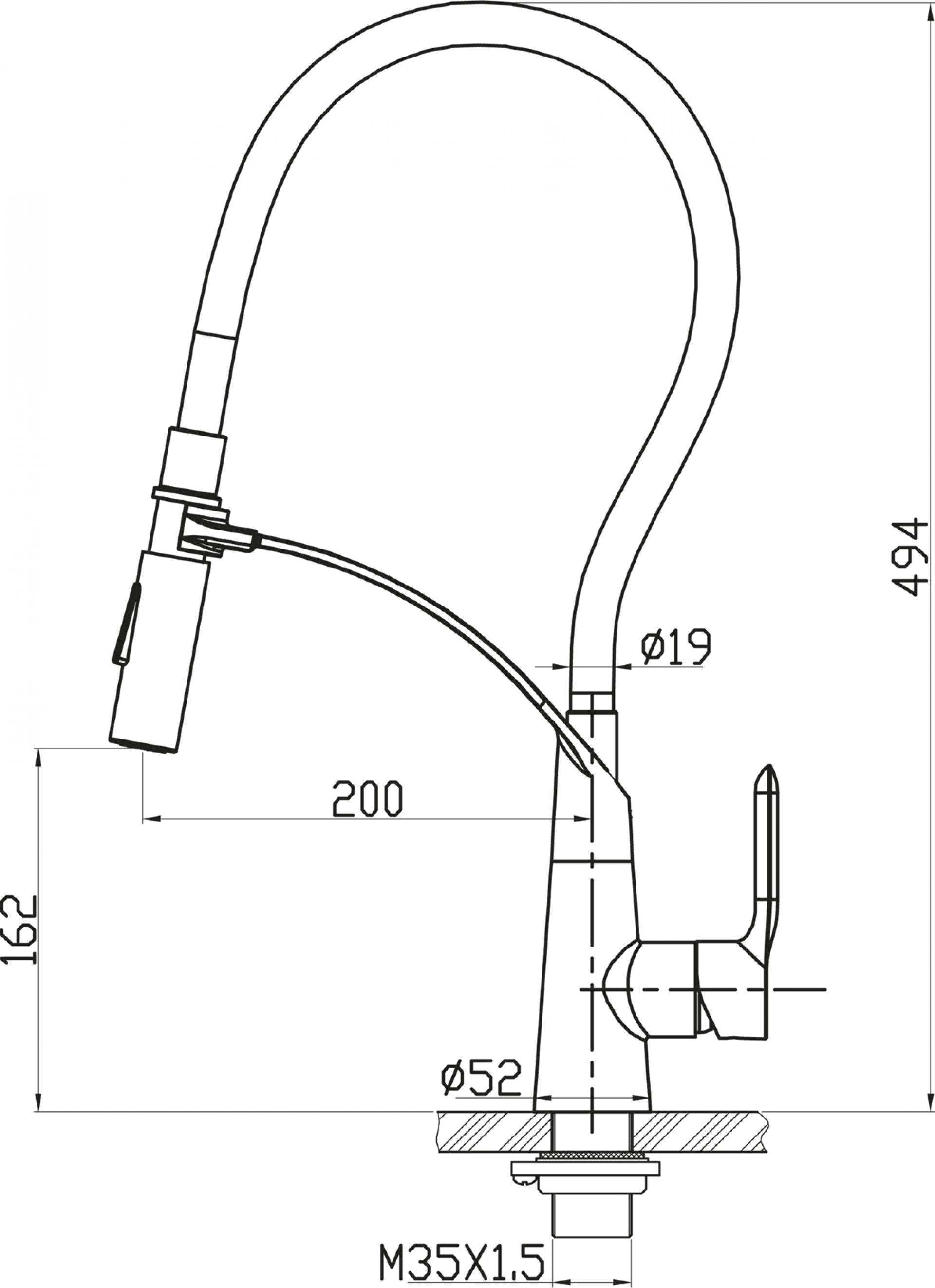 Смеситель BelBagno Nova BB LAM36 IN для кухонной мойки