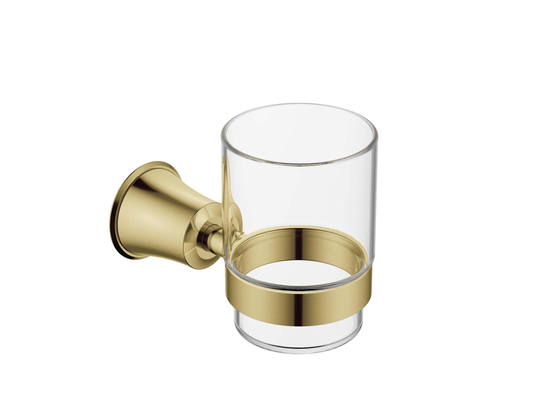 Стакан для зубных щеток Cezares Liberty CZR-F-8986-BORO1 брашированное золото