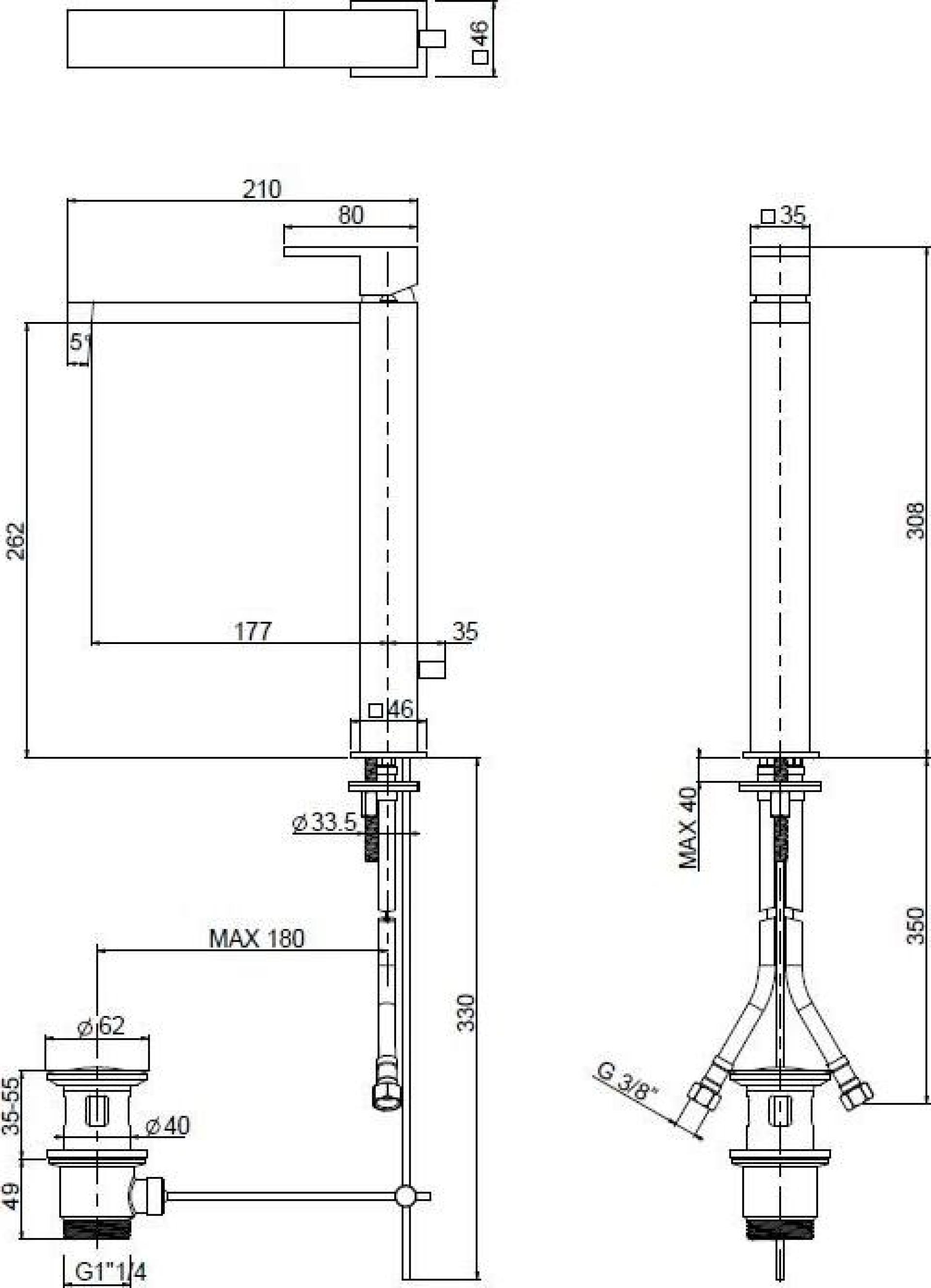 Смеситель для раковины Cezares UNIKA-LC-01-W0, хром