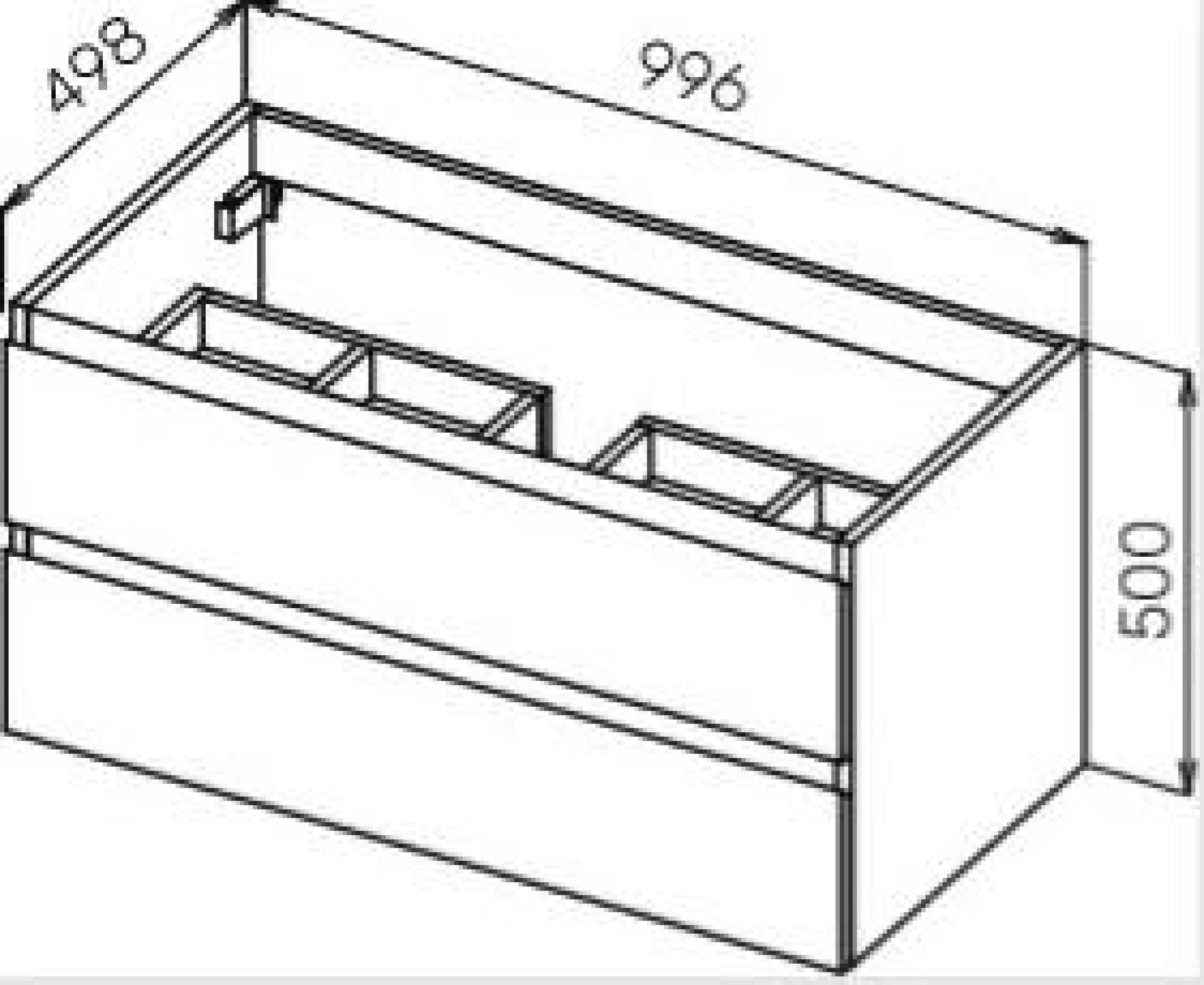 Тумба для комплекта Cezares Molveno-100-2C-SO-BG