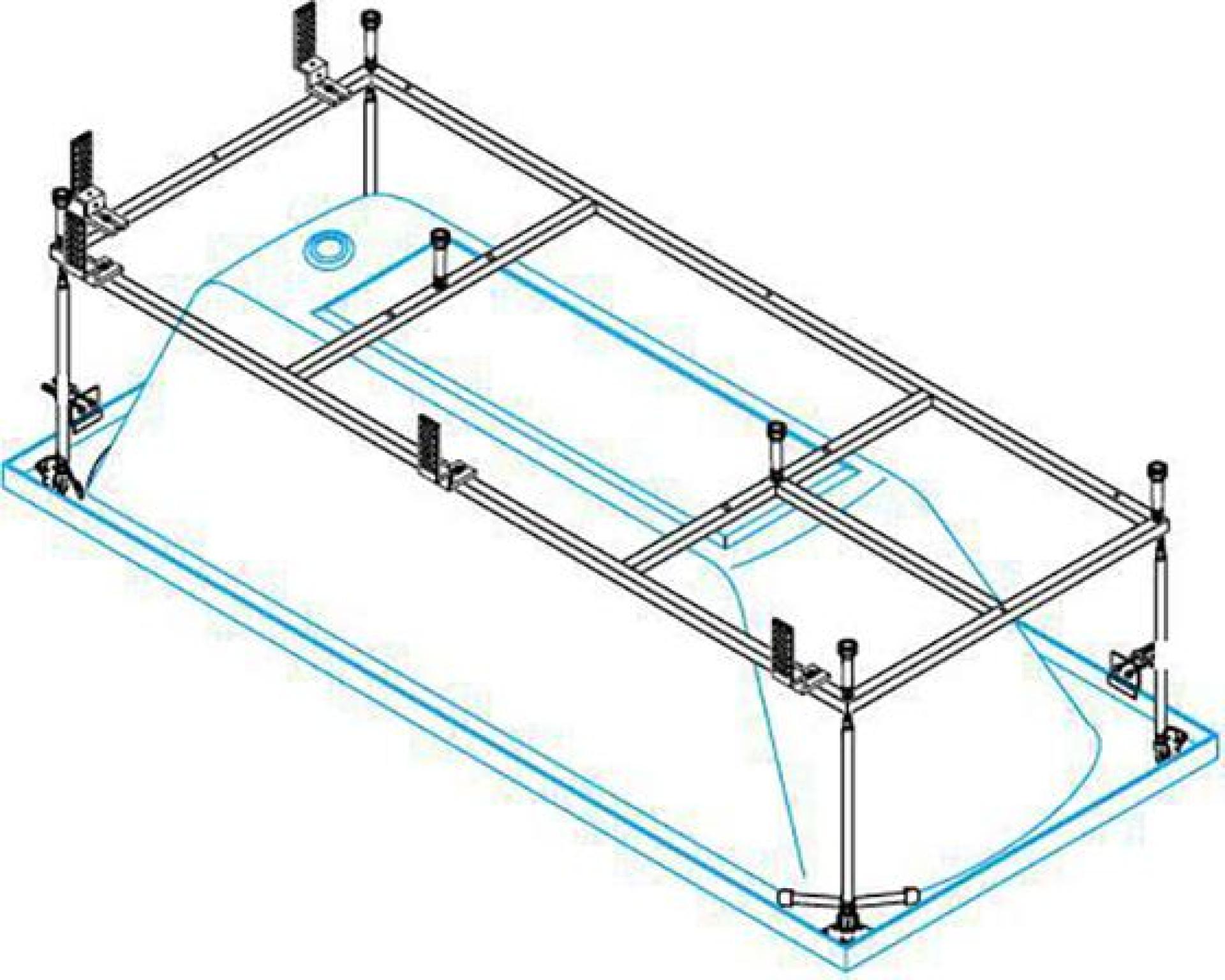 Каркас для ванны Cezares METAURO-MF