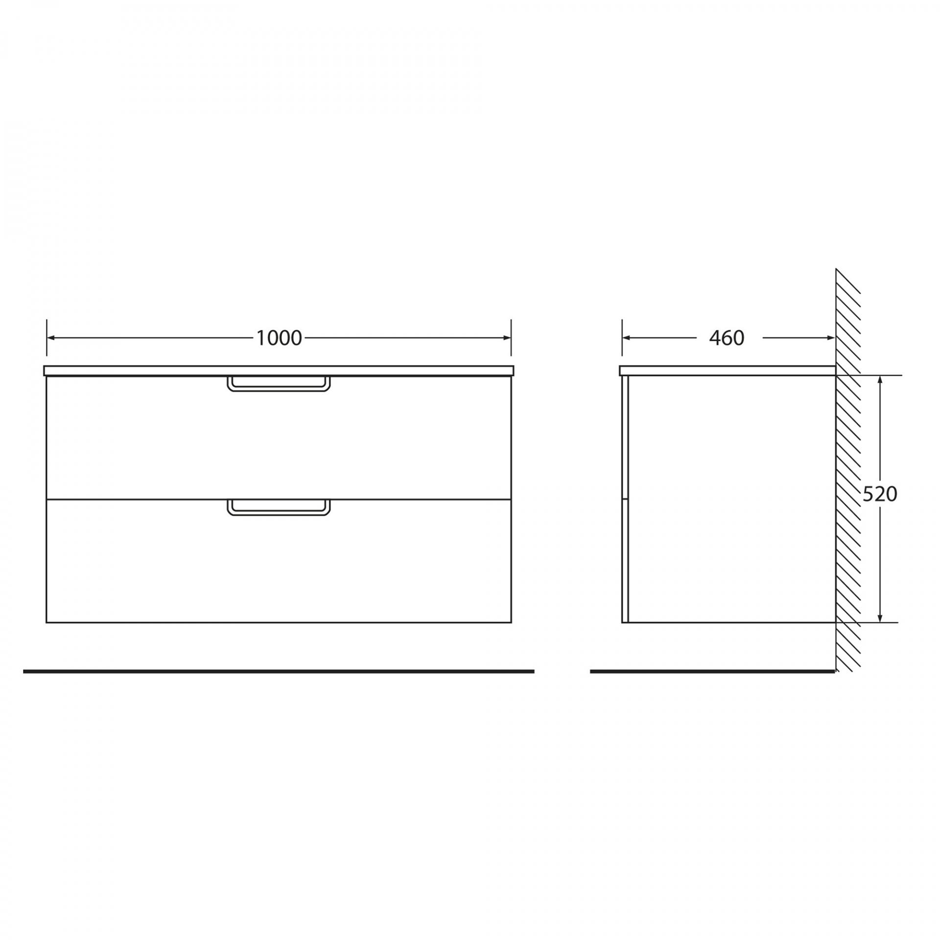 Тумба для комплекта BelBagno Leticia BB1000DDAC/BL bianco lucido