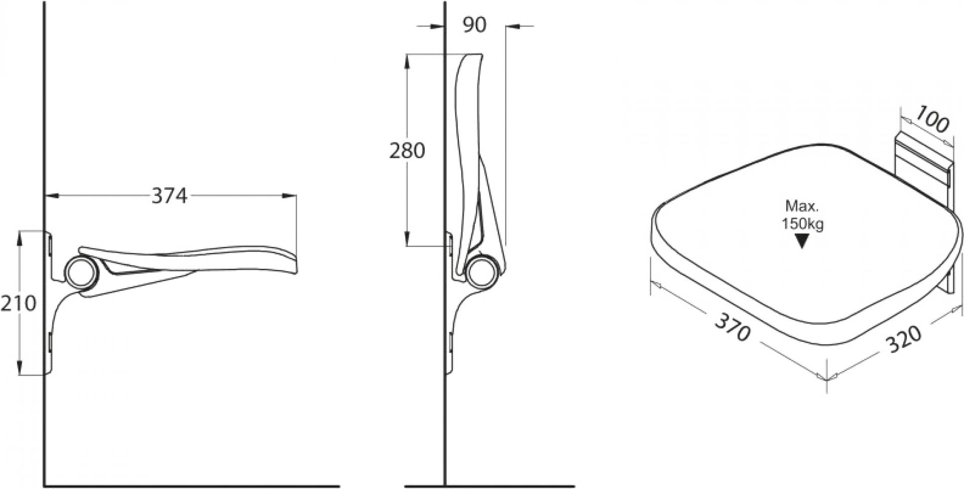 Сиденье для душа BelBagno Cubo BB32A