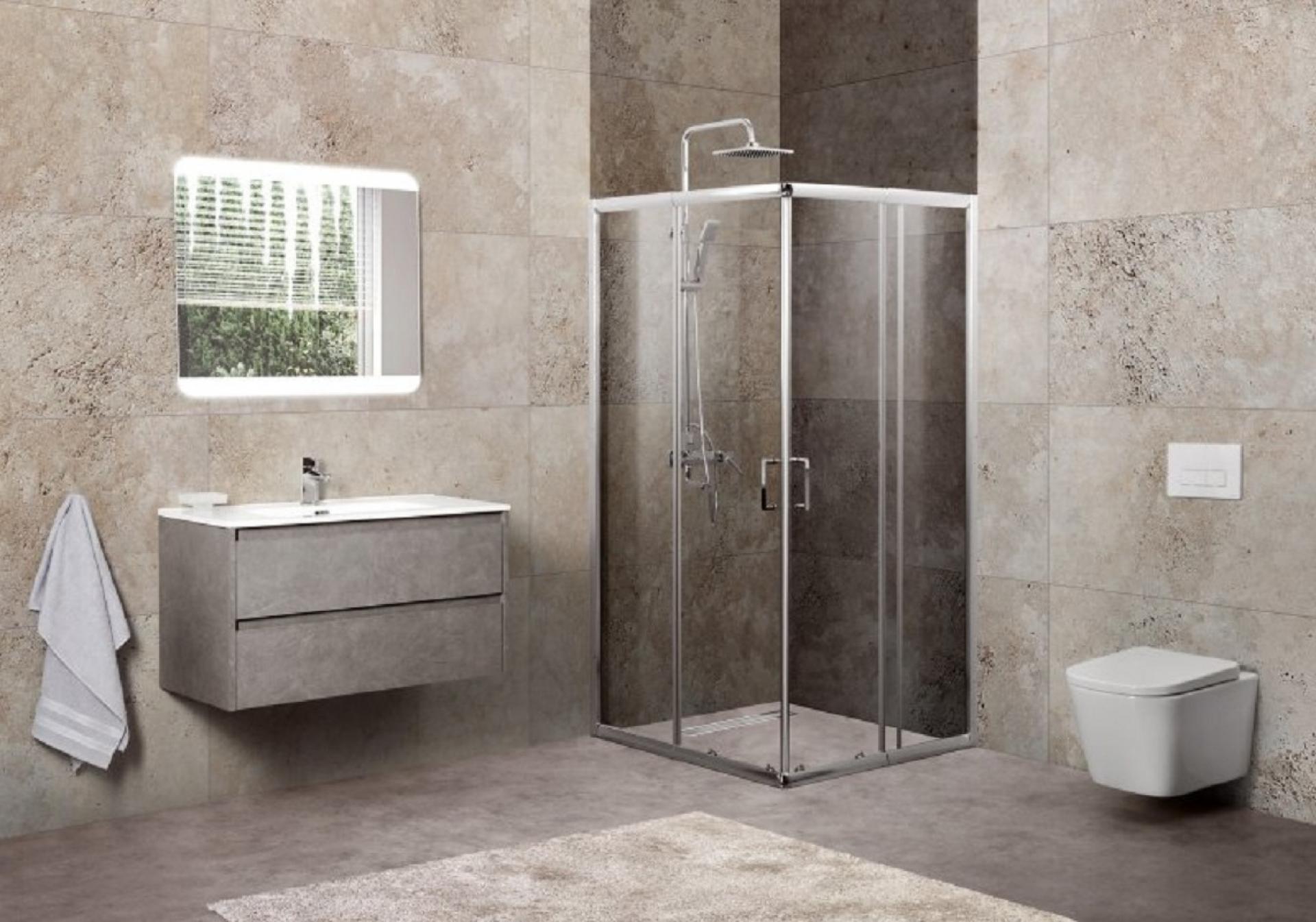 Душевой уголок BelBagno UNIQUE-A-2-75/90-P-Cr стекло punto