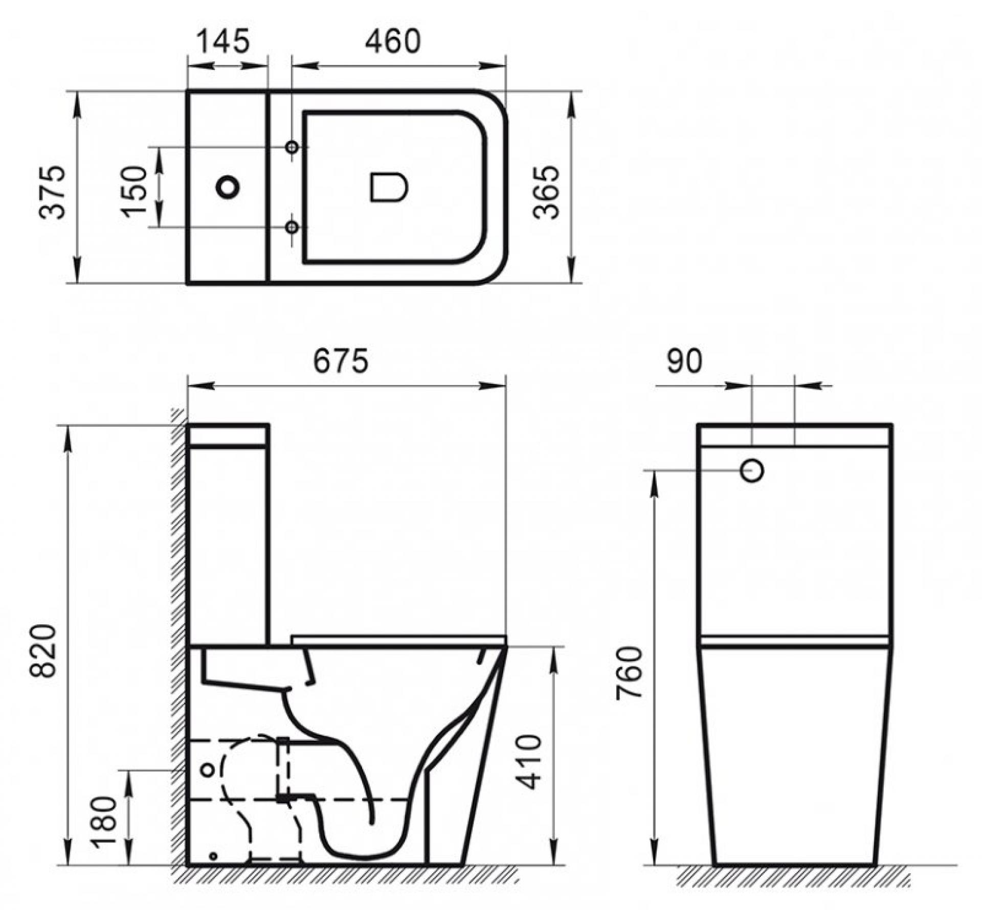 Унитаз-компакт BelBagno Ardente-R BB02093CPR с бачком BB02093T