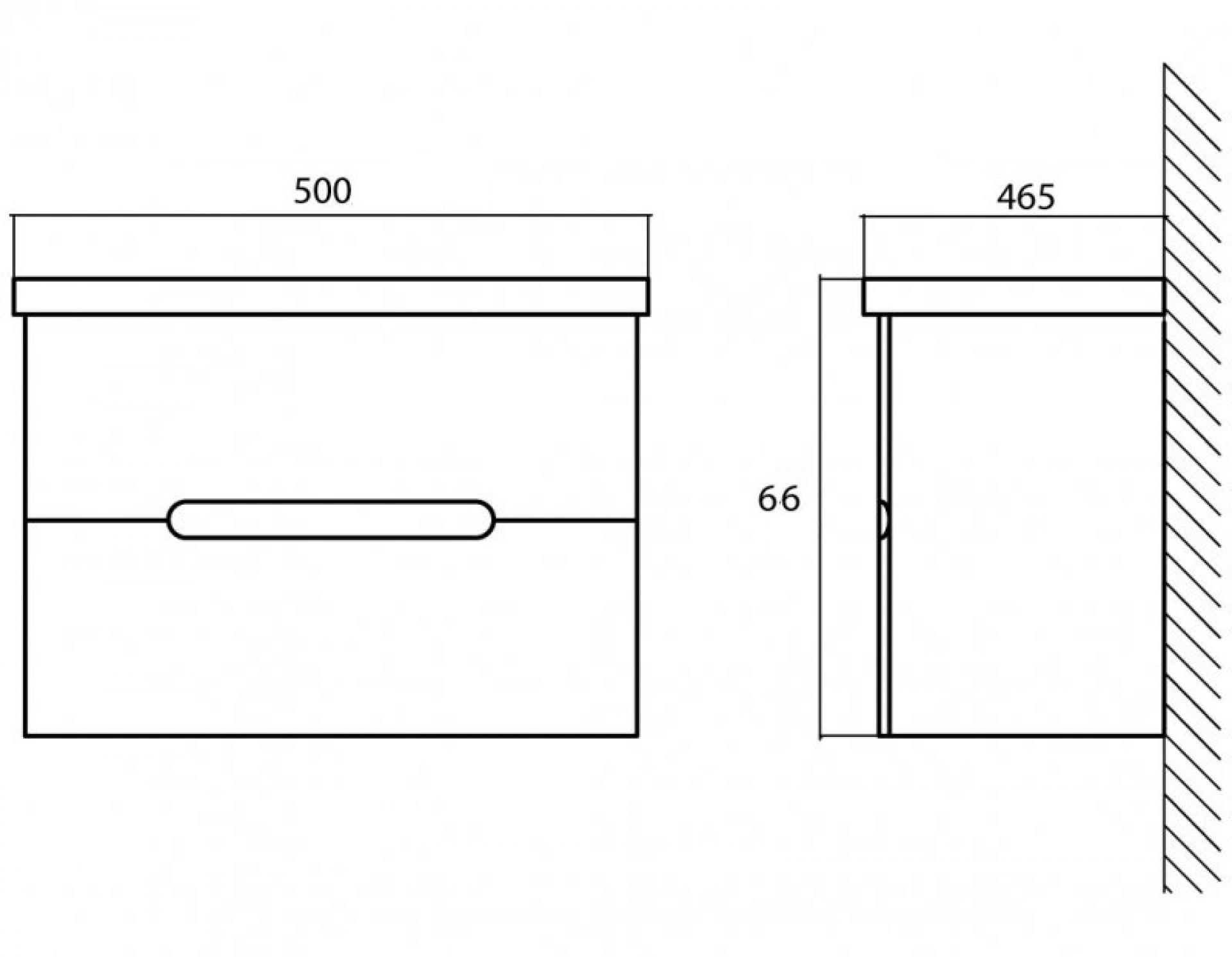 Тумба для комплекта BelBagno LUXURY-500-2C-SO-BL-P bianco lucido