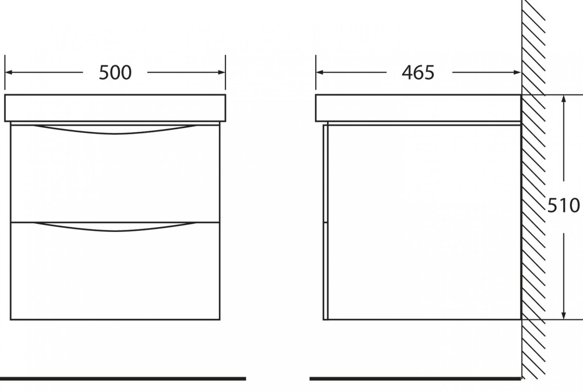 Тумба для комплекта BelBagno Fly 50 bianco lucido