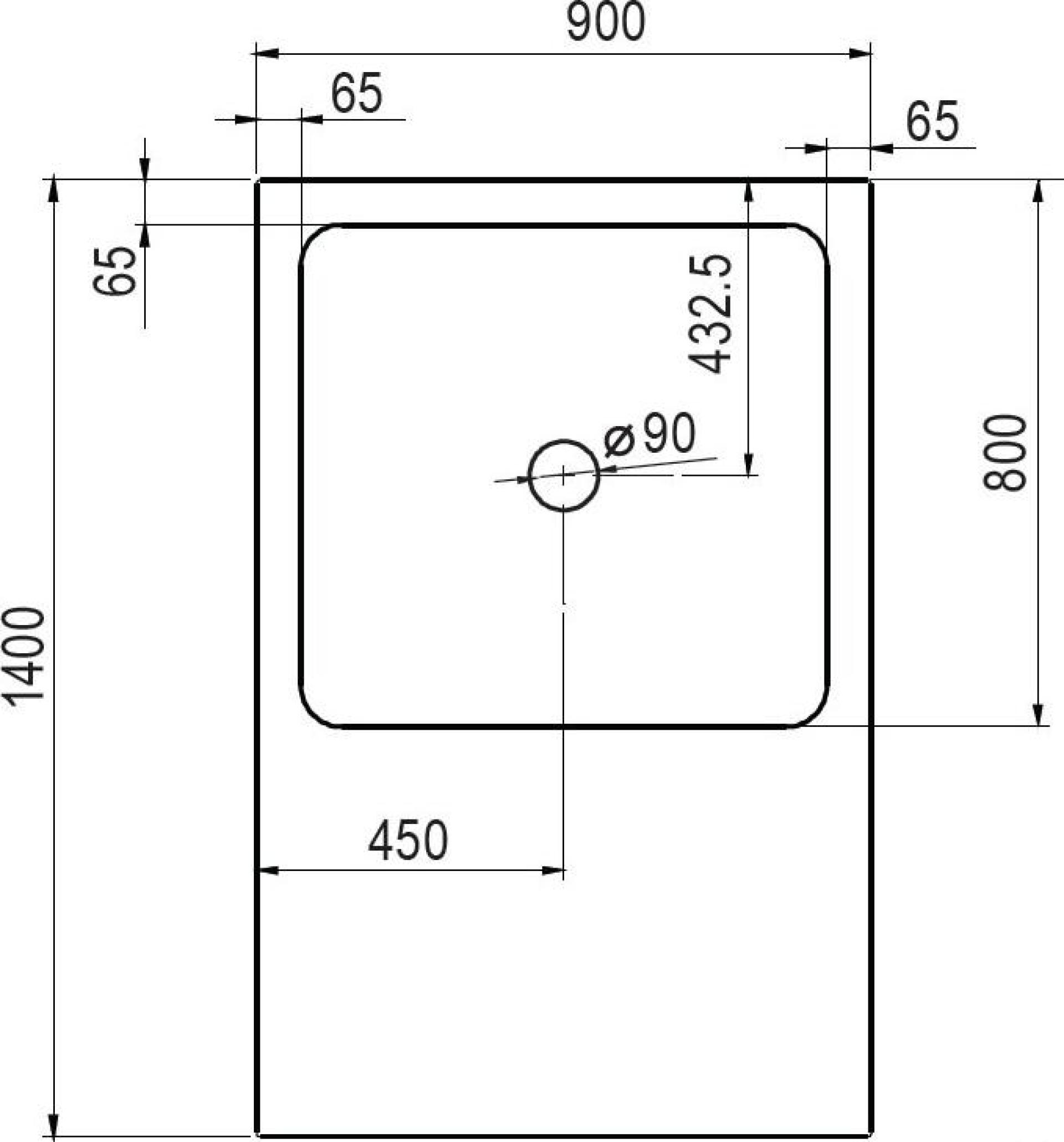 Поддон для душа Cezares TRAY-A-PORTA-W-140/90-6-W