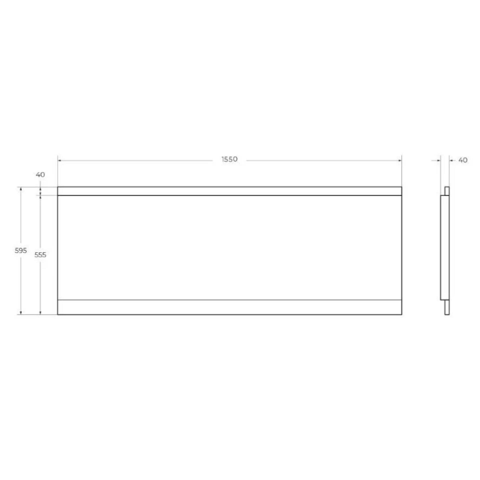 Фронтальная панель для ванны Cezares Eco ECO-155-F-SCR-W37, белый