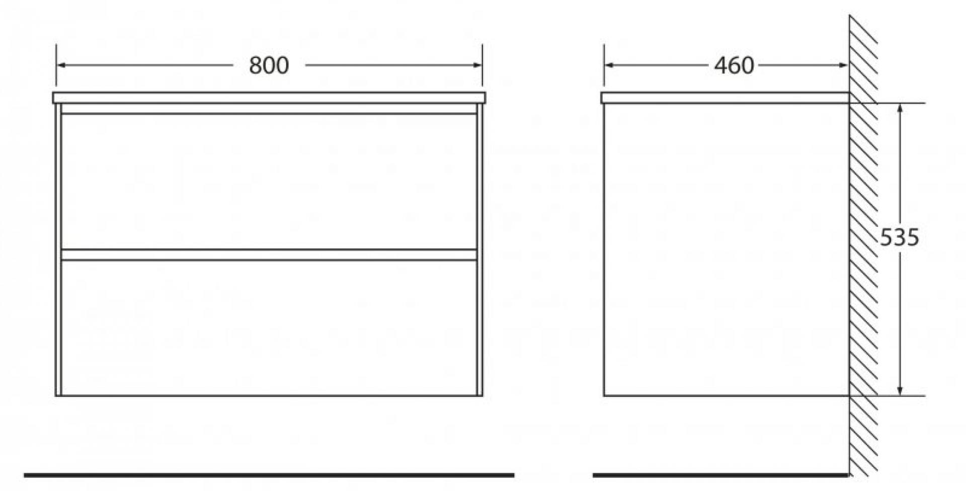 Тумба для комплекта BelBagno PIETRA-800-2C-SO-PT stone