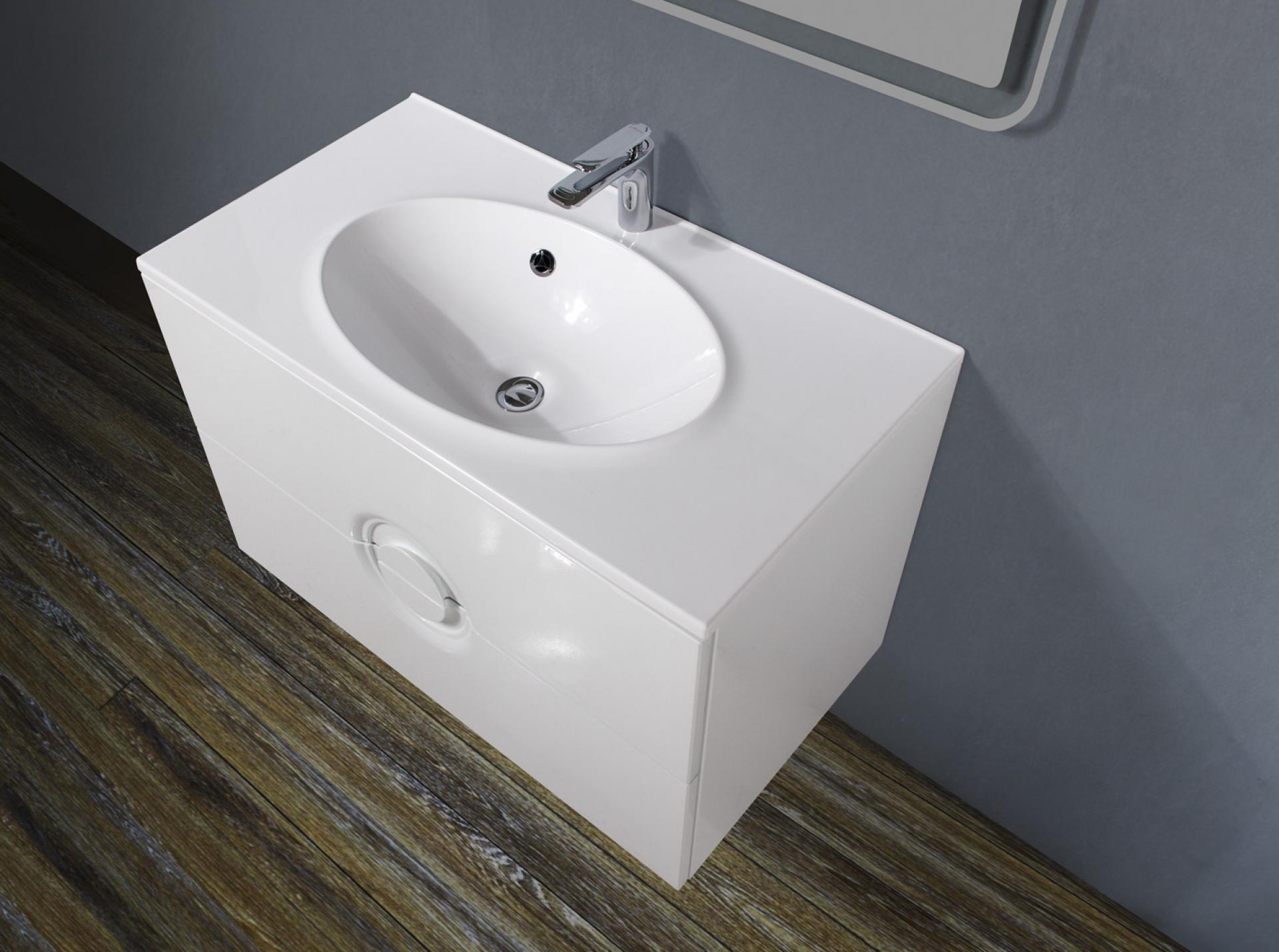 Тумба для комплекта BelBagno ONDA-800-2C-SO-BL bianco lucido