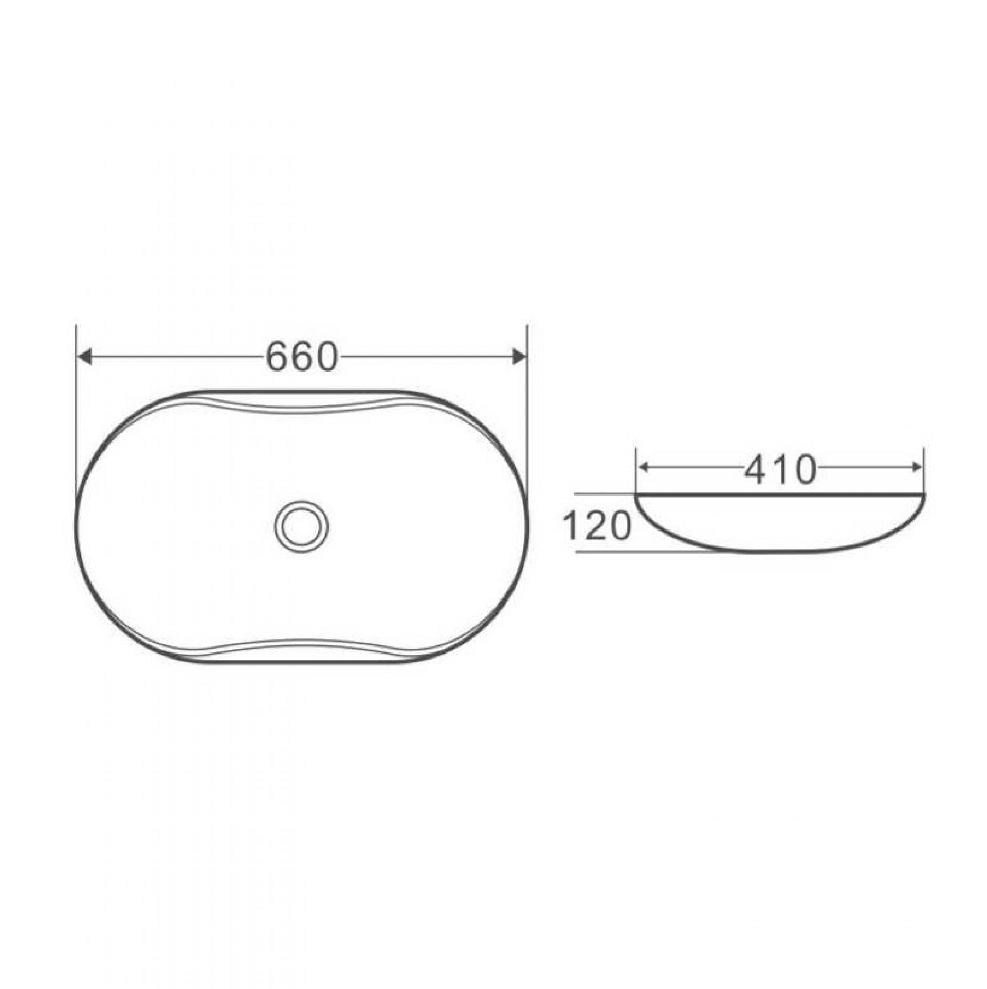 Раковина накладная 66 см Belbagno BB1334