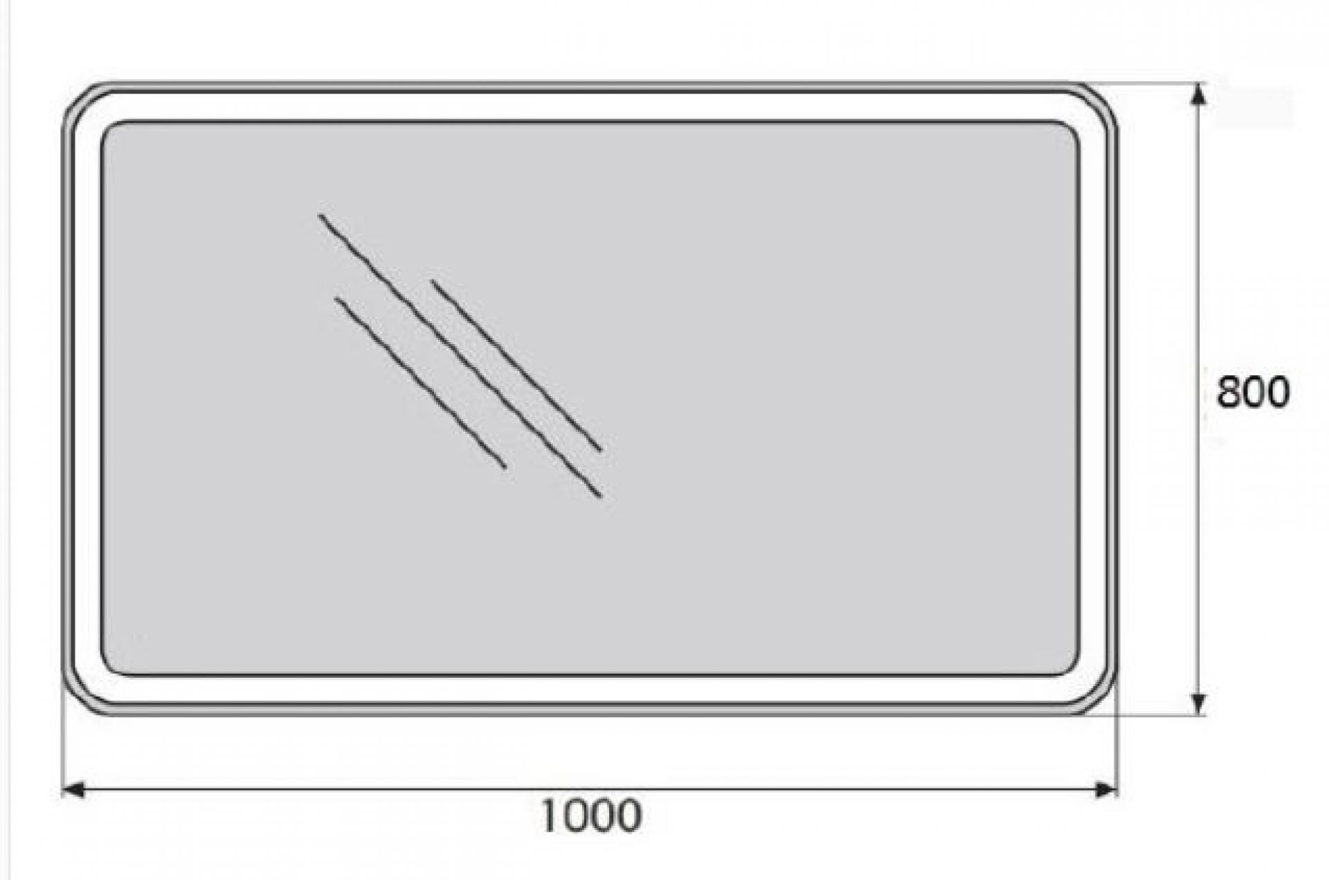 Зеркало BelBagno SPC-MAR-1000-800-LED-BTN