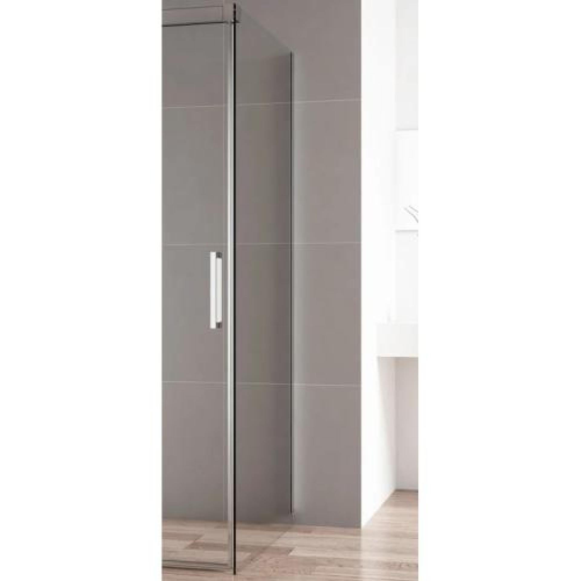 Перегородка душевая Cezares Duet soft-m 90 DUET SOFT-M-90-FIX-C-Cr профиль хром, стекло прозрачное