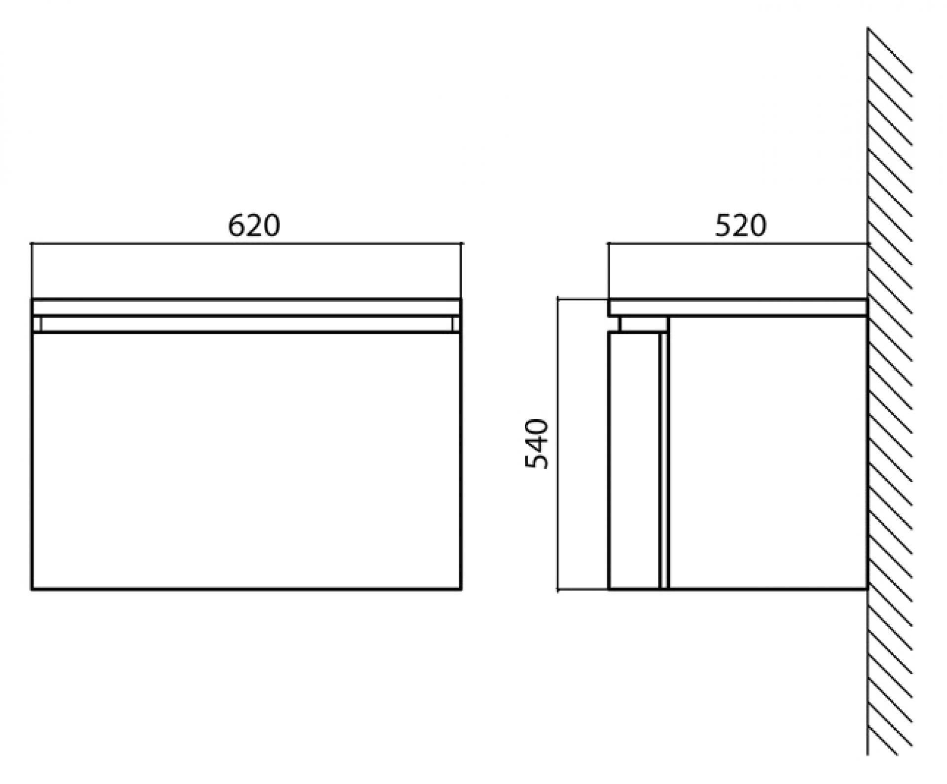 Тумба с раковиной BelBagno Prospero 62 bianco lucido