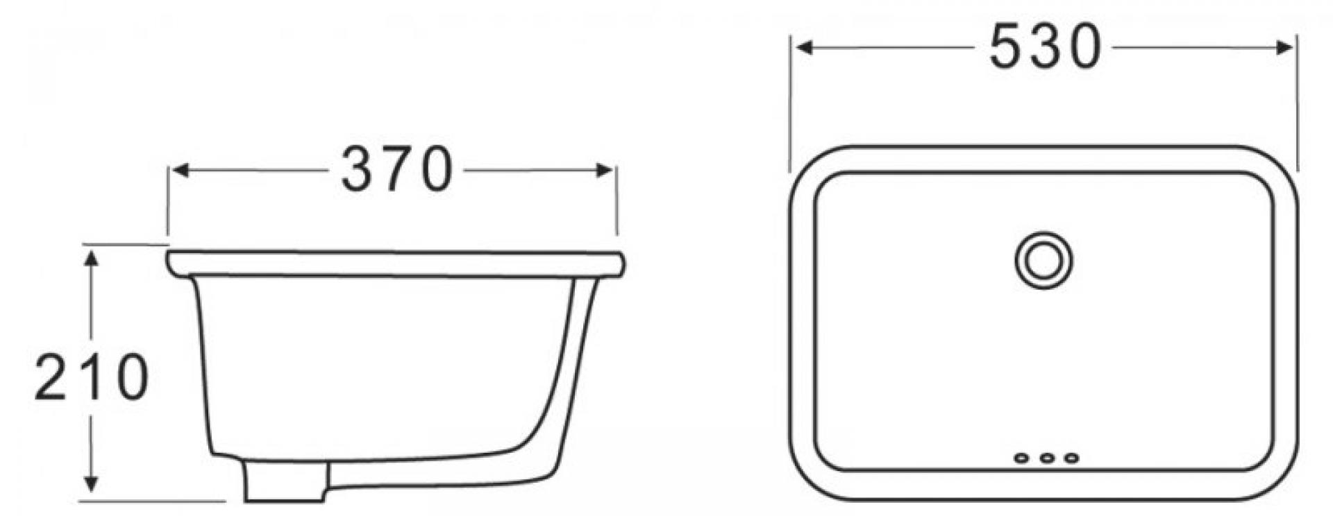 Раковина 53 см Belbagno BB1006