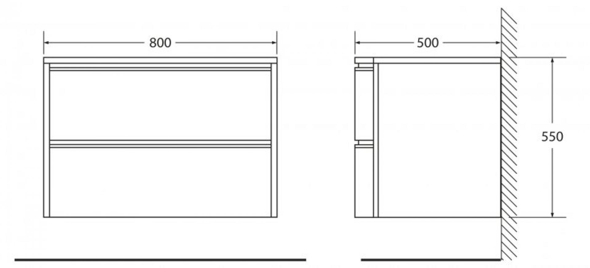 Тумба для комплекта BelBagno Prospero BB800DVC/BL bianco lucido