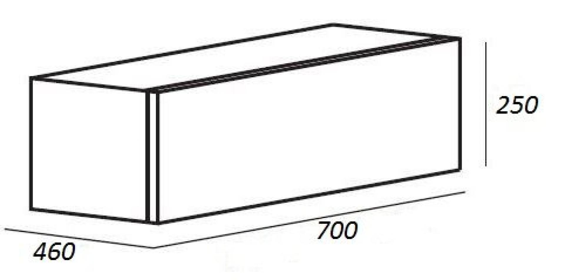 Тумба под металлический каркас Cezares CADRO-70-1C-SO-NR-BLUM, черный