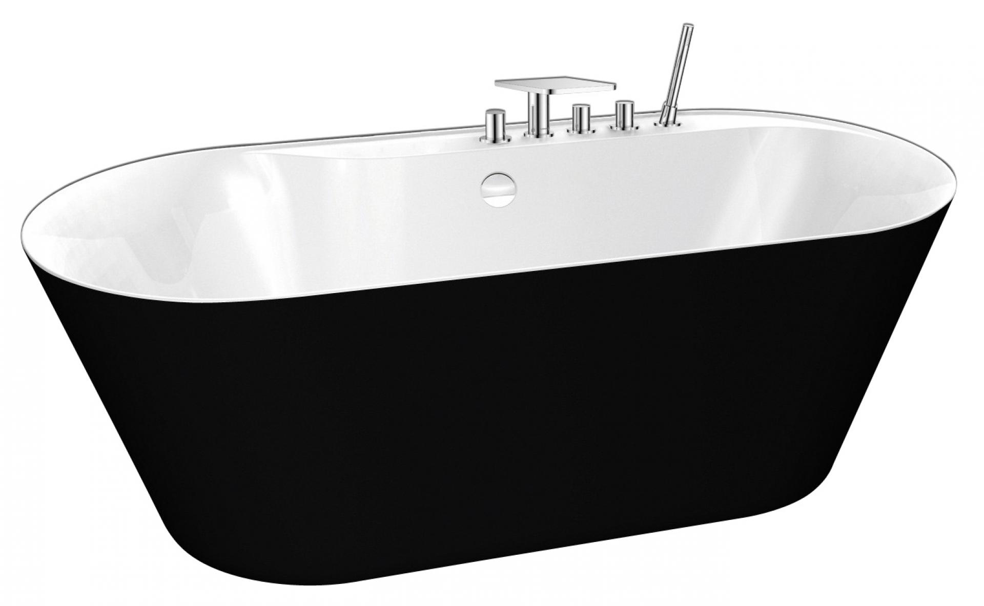 Акриловая ванна 178х84 BelBagno BB14-NERO/BIA