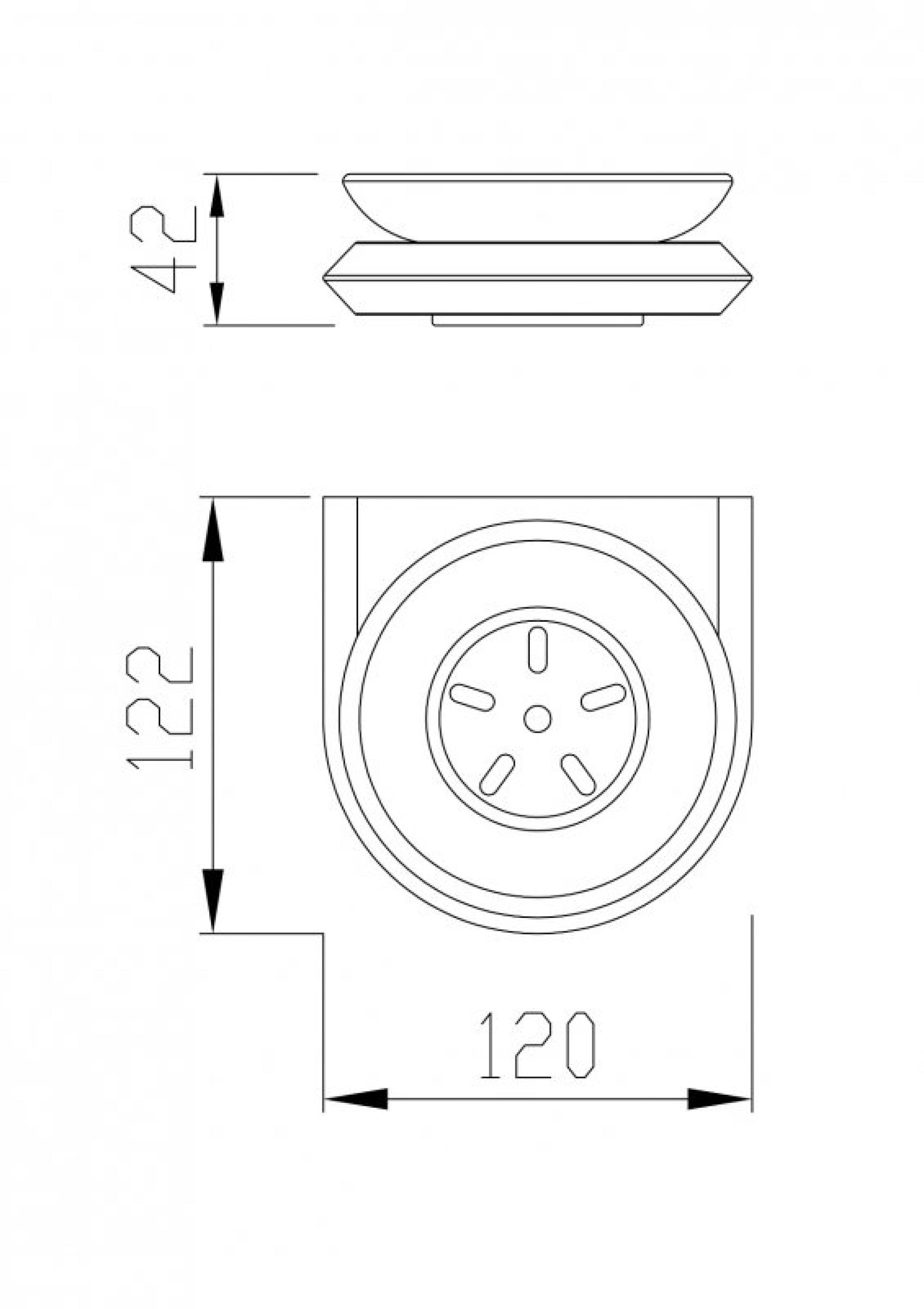 Мыльница Cezares LINER-SODS-01, хром