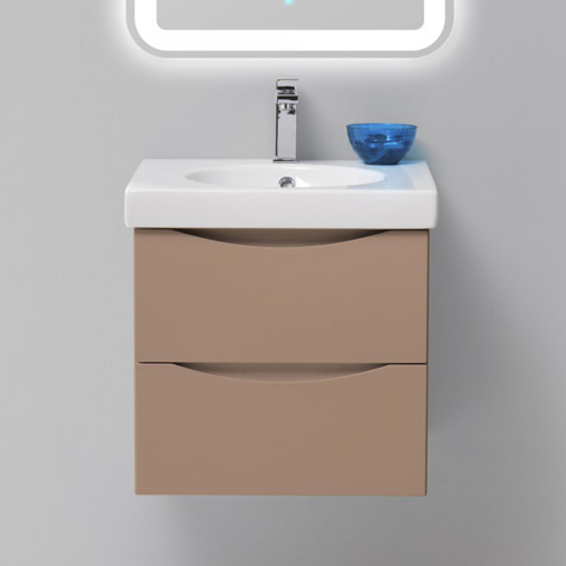 Тумба с раковиной BelBagno Fly 50 cappuccino lucido