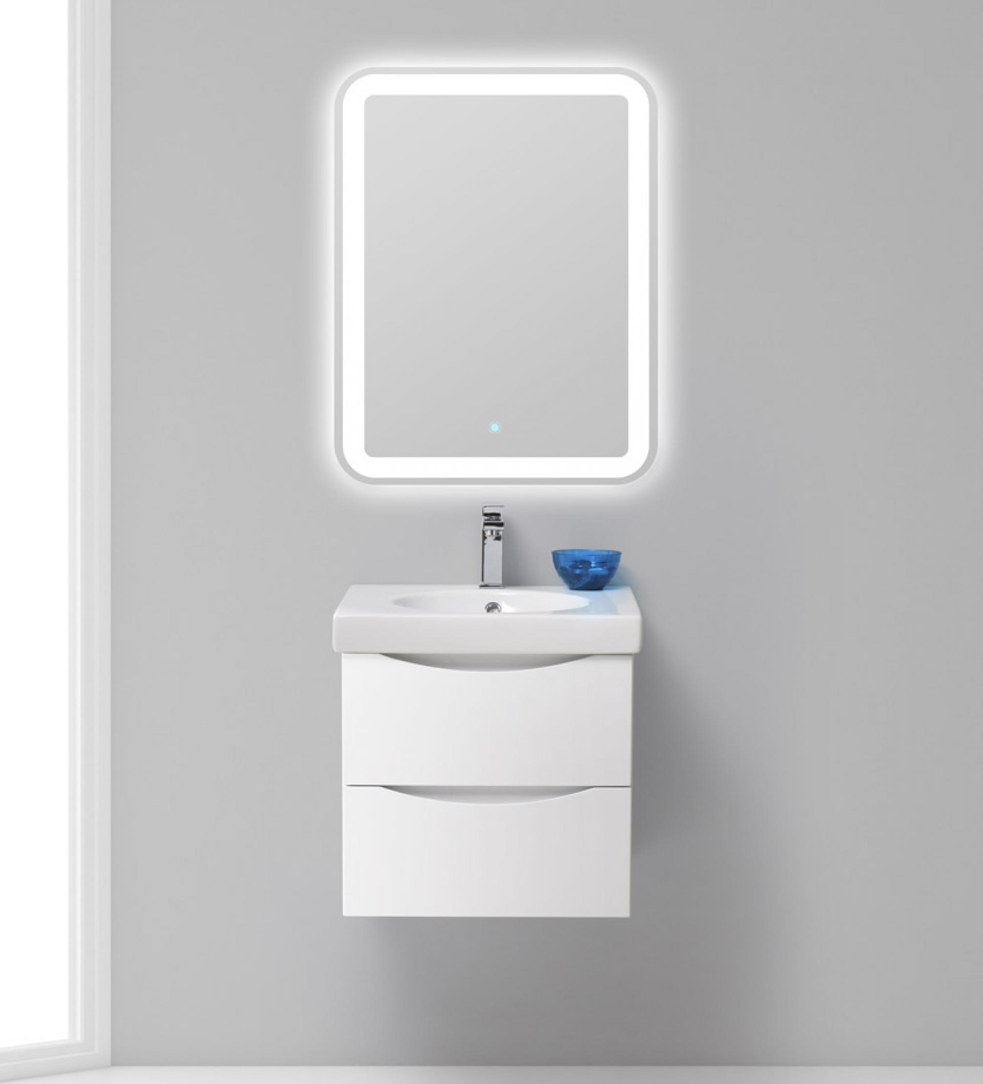 Тумба с раковиной BelBagno Fly 50 bianco lucido