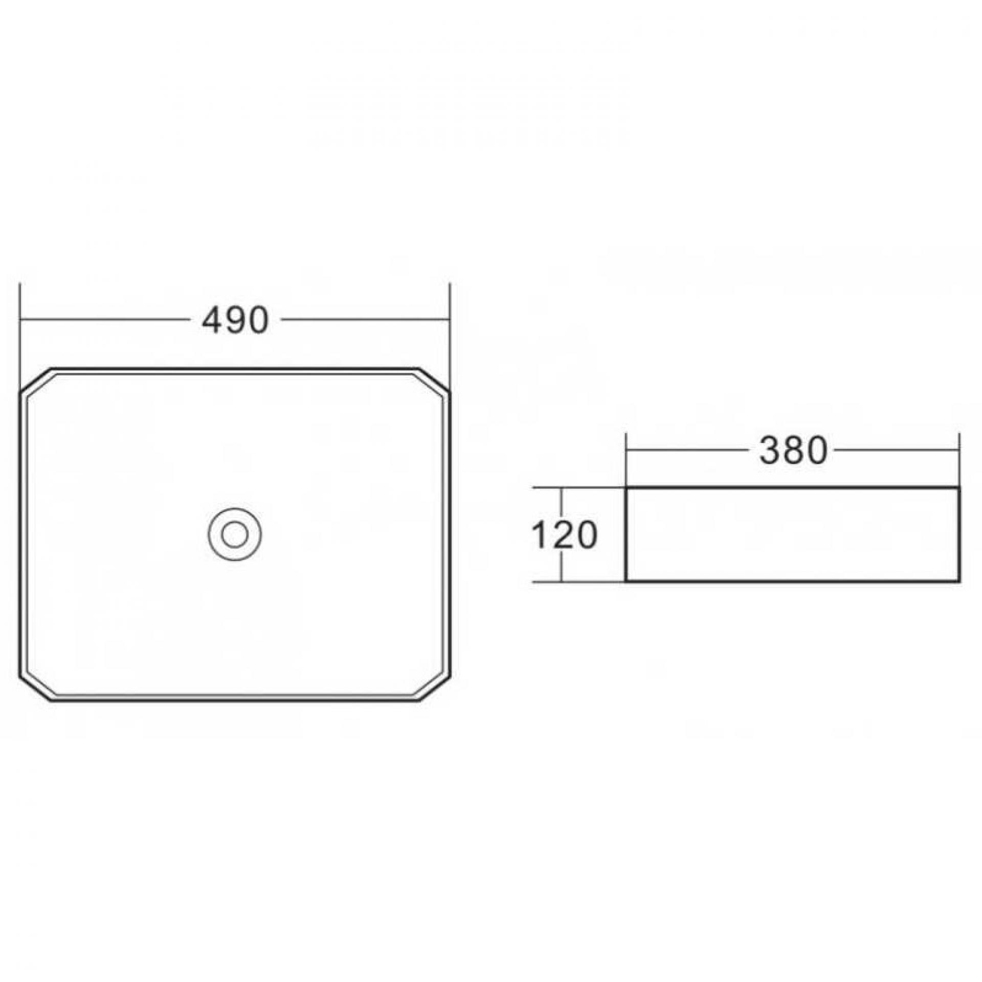 Раковина накладная 49 см Belbagno BB1386