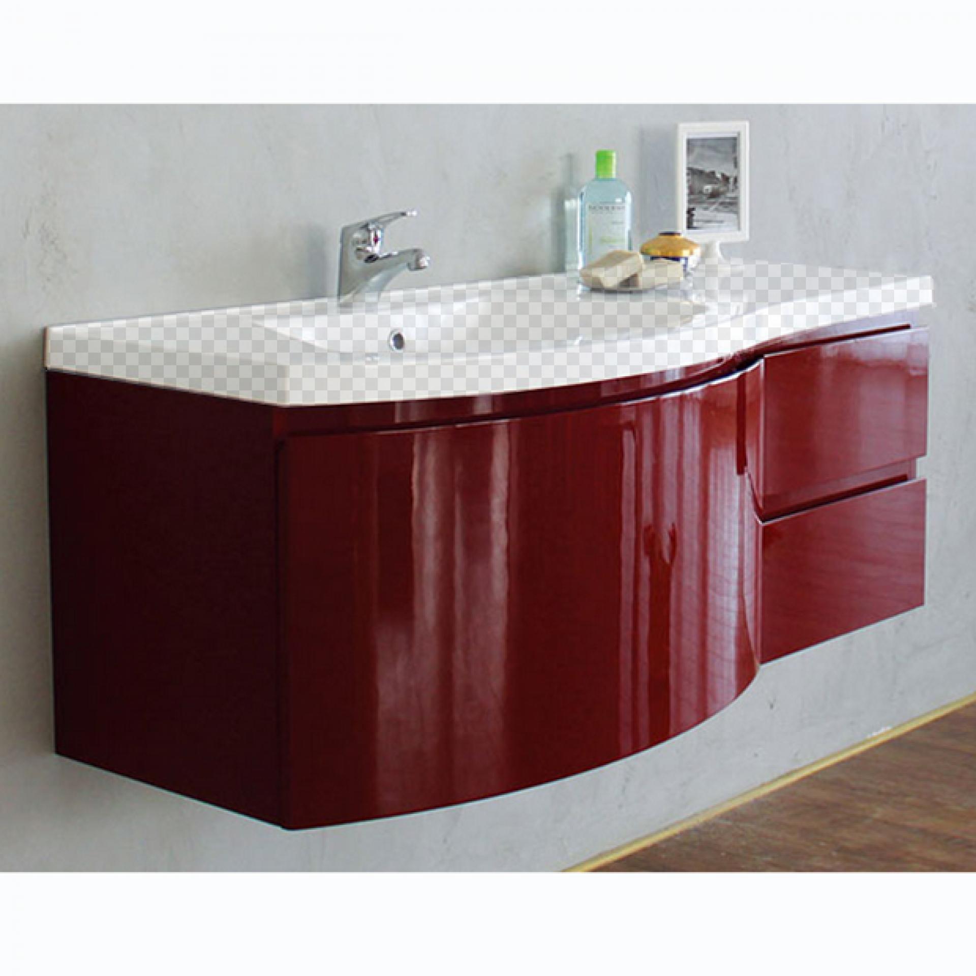 Тумба для комплекта BelBagno PROSPERO-1200-3C-SO-RB-LEFT rosso brilliante